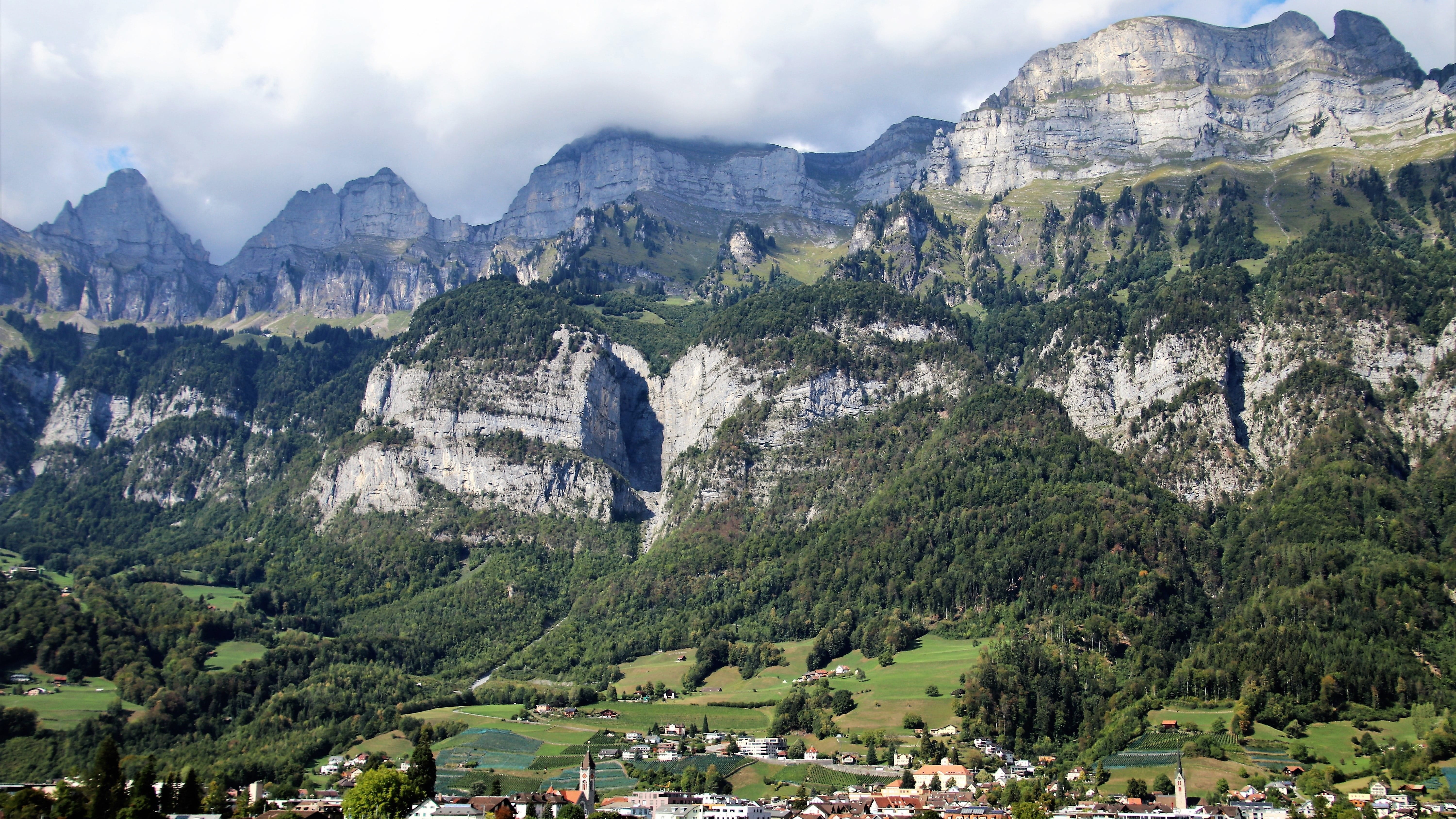 scenics - nature, plant, top, buildings, alpine, see, the height of the, cloud - sky, far view, travel, scenery, the style of the country, beauty in nature, HD Wallpaper