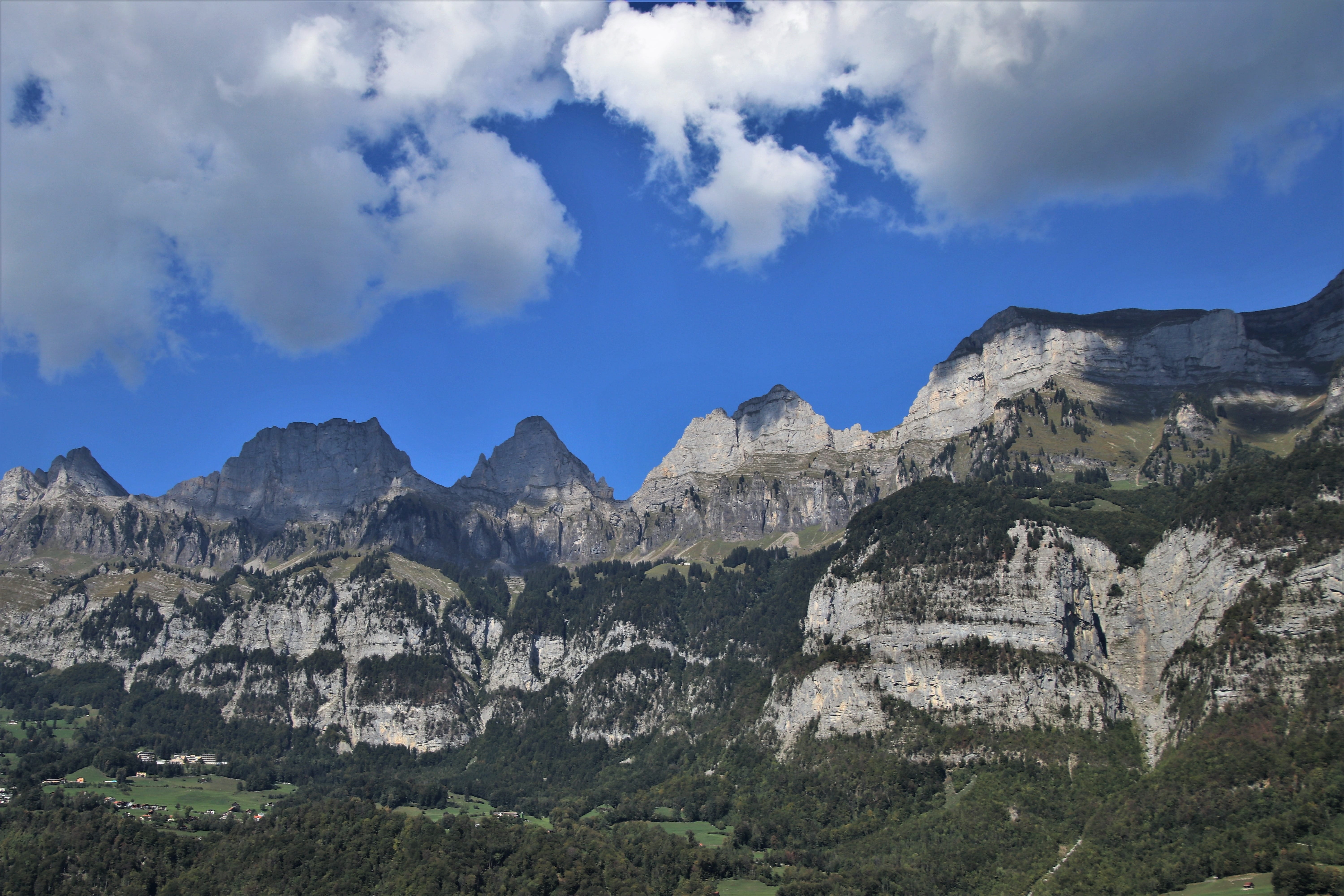 hiking trails, panorama, above, the prospect of, see, rocks, rock formation, 5K, formation, no people, tops, the alps, day, clouds, the stage, geology, HD Wallpaper