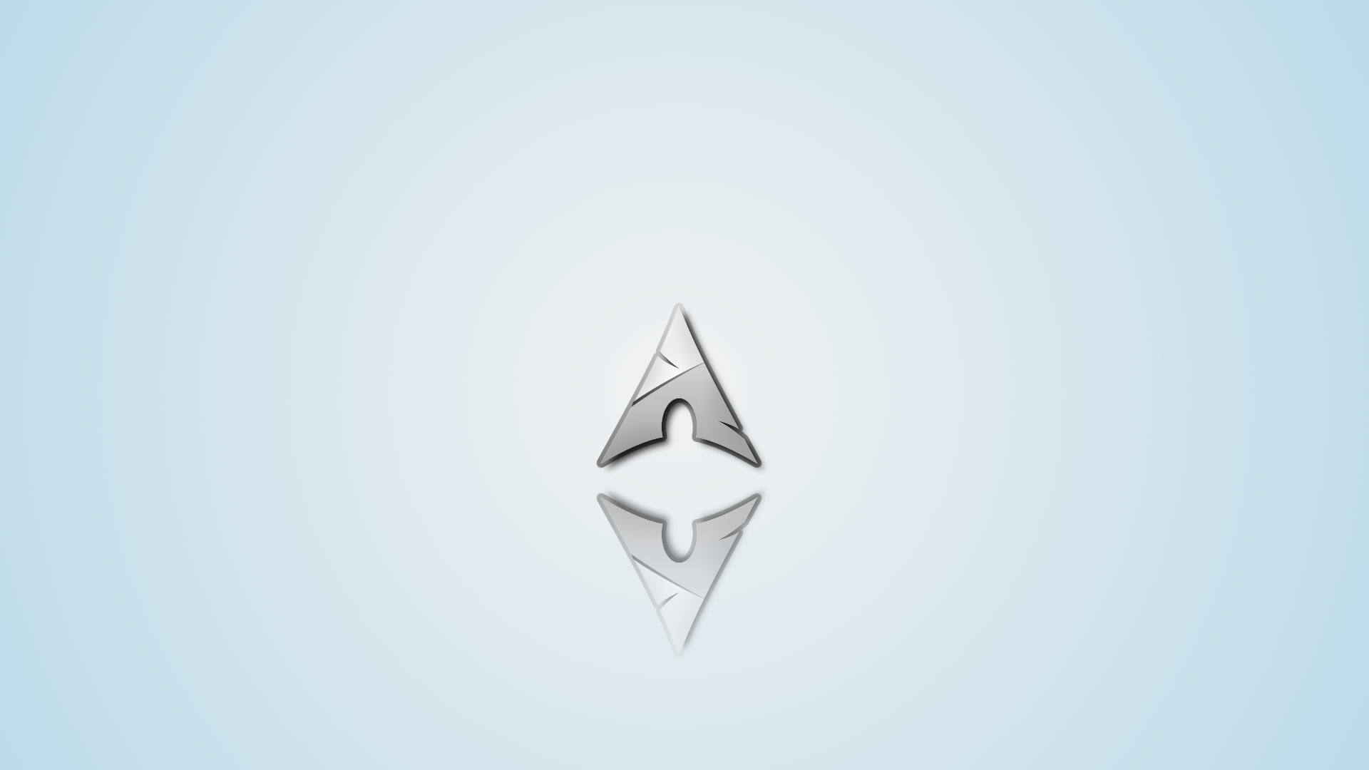 day, 1080P, colored background, studio shot, creativity, sign, clear sky, triangle shape, shape, blue, geometric shape, single object, warning sign, copy space, HD Wallpaper