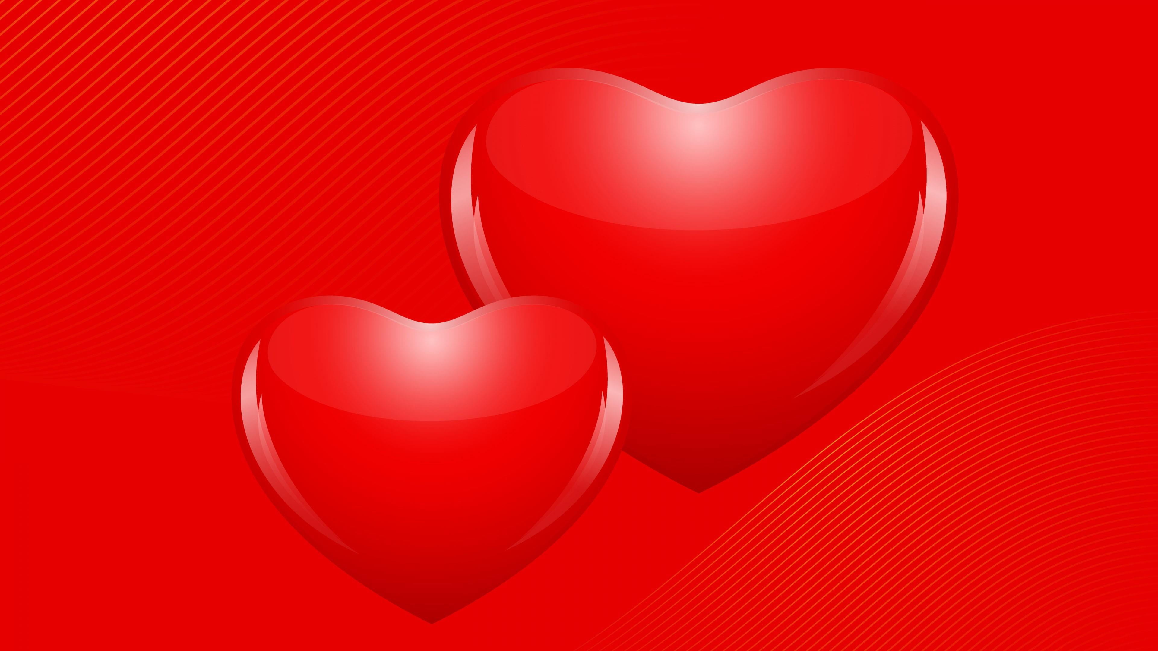 shiny, valentines day - holiday, positive emotion, red background, art and craft, dating, hearts, design, event, valentines day, celebration, romance, 4K, HD Wallpaper