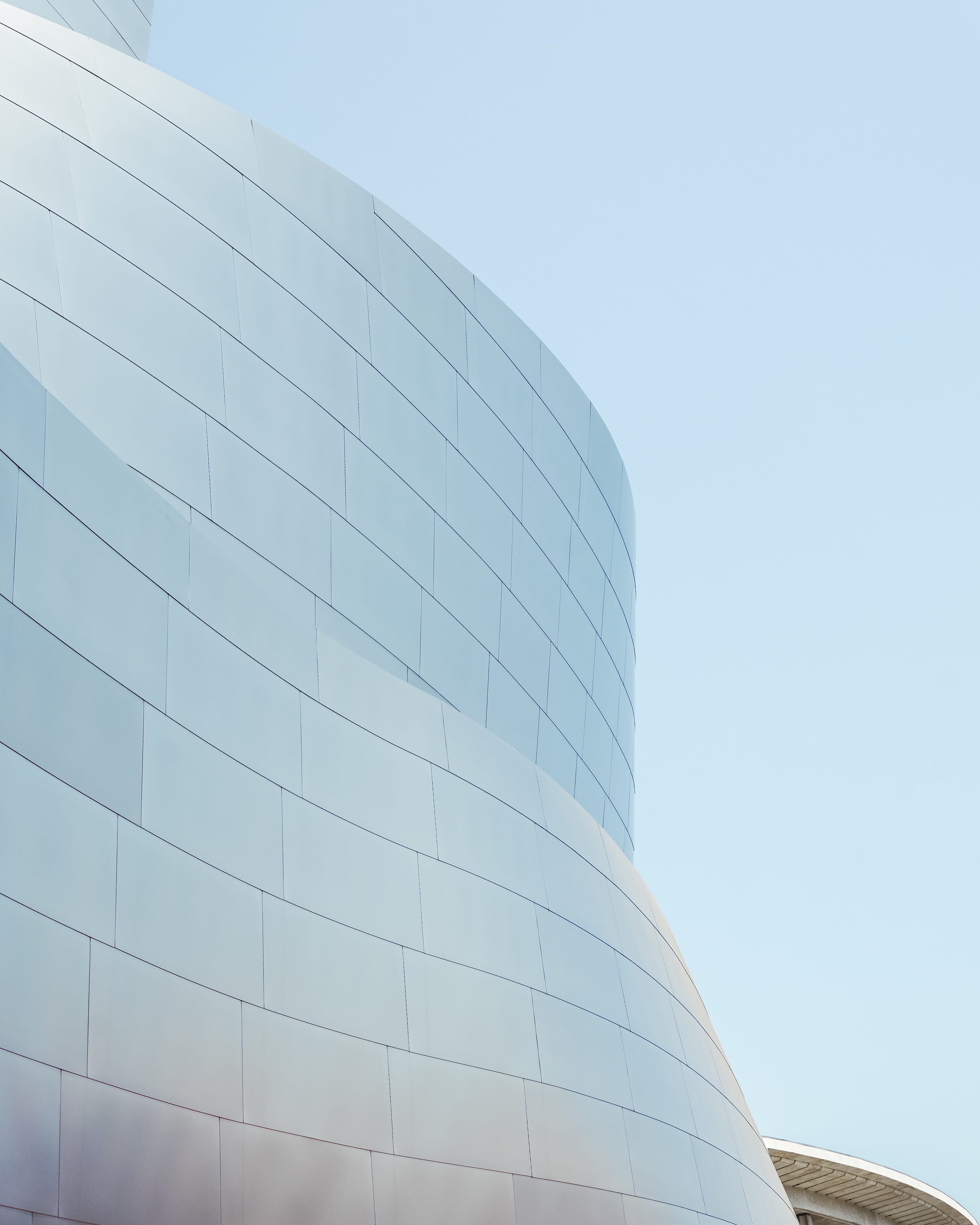 untitled, built structure, blue, building, day, wall, angle, storage compartment, curve, steel, nature, clear sky, storage tank, architecture, outdoors, Phone HD Wallpaper