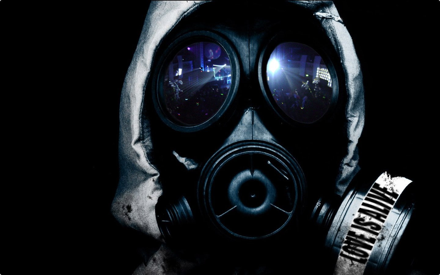 still life, photography themes, 720P, close-up, black color, mask, equipment, Gas Mask, communication, no people, dark, black background, technology, HD Wallpaper