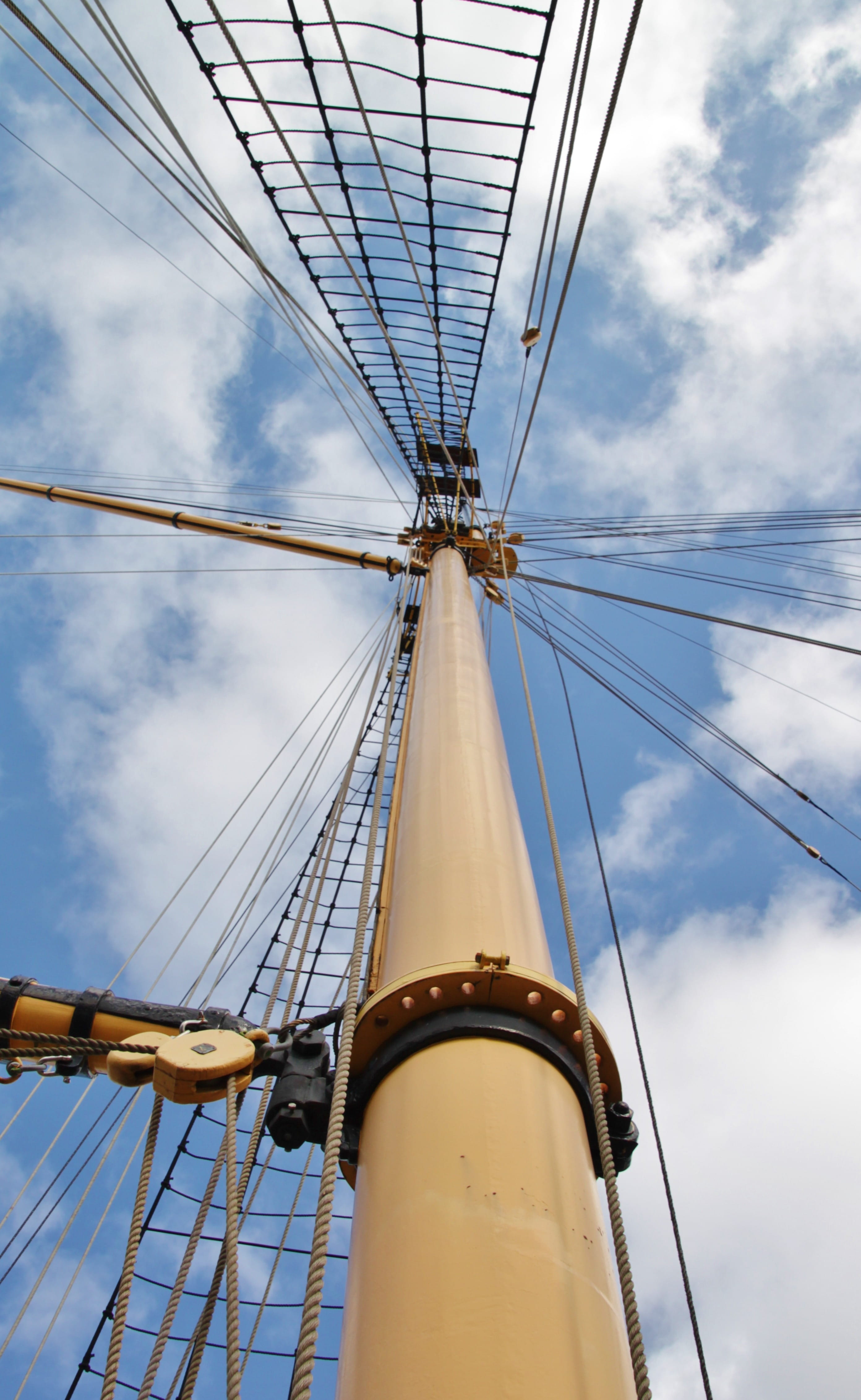 directly below, strand, nautical Vessel, sailing mast, sailing ships, Sailing, Mast, height, clouds, Sail, thaw, high, low angle view, dew, architecture, Phone HD Wallpaper
