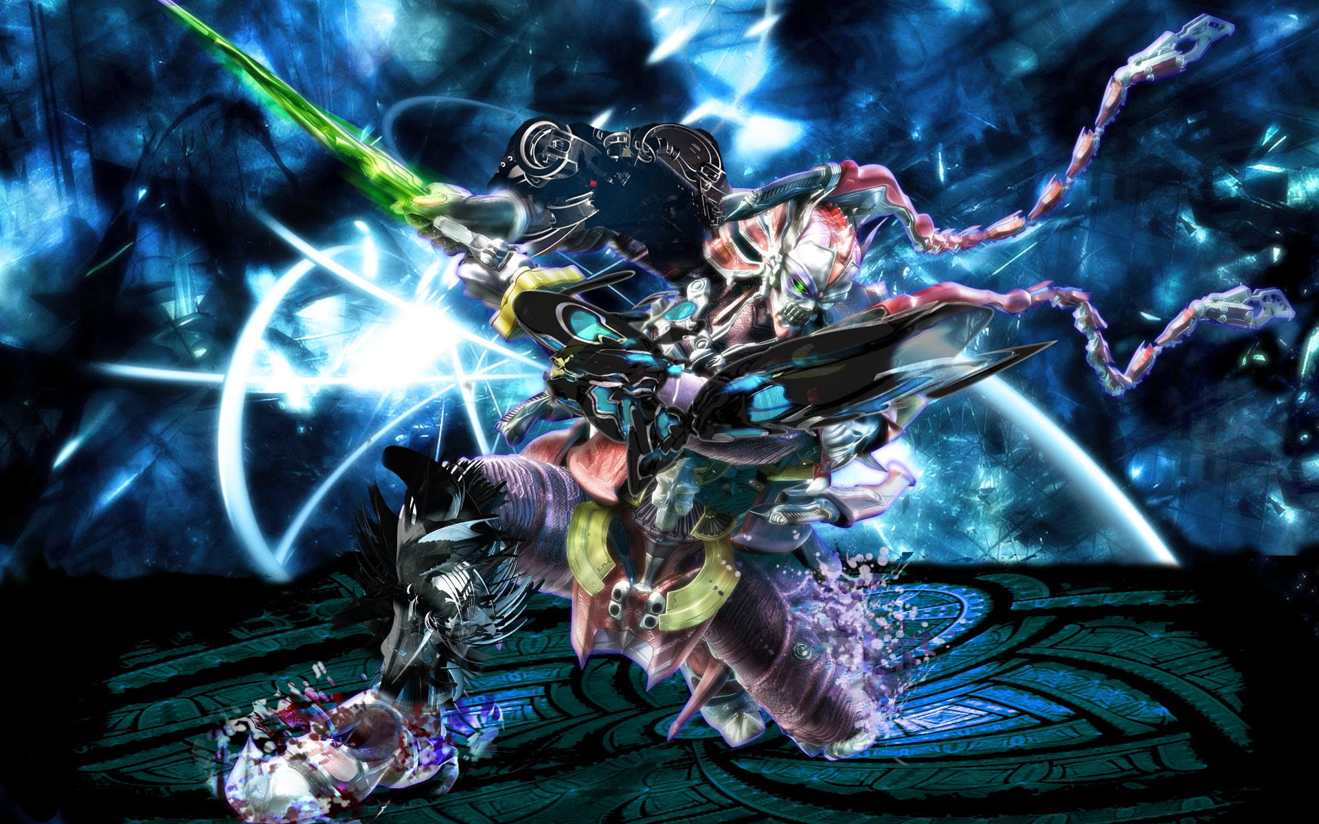 1080P, red, pink, purple, Tekken, illustration, Demon, Yoshimitsu, HD Wallpaper