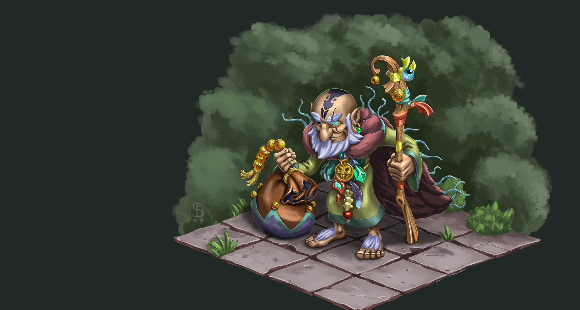 1080P, MOBA games, Rat Shaman, MAG, staff, Seryoga Biryukov, the game, fantasy, HD Wallpaper
