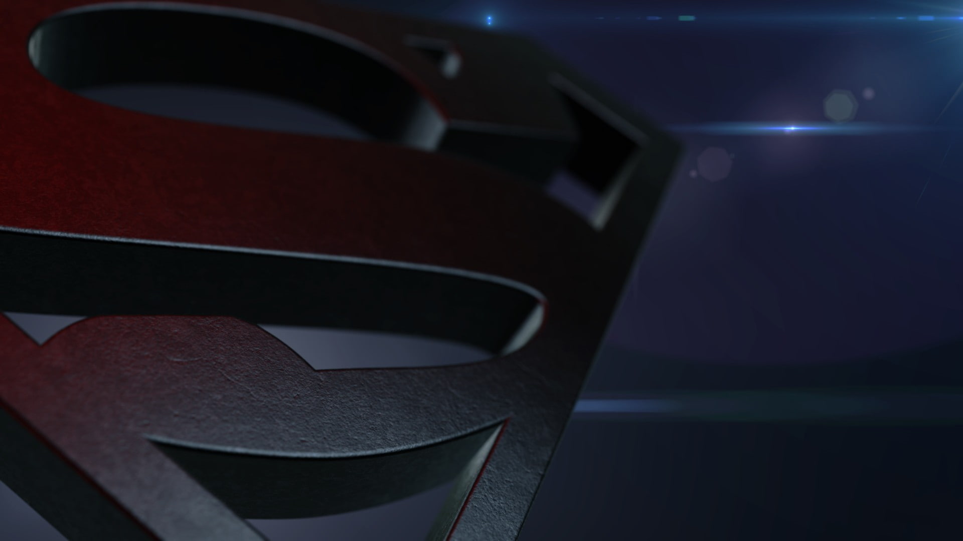 Superman, light - natural phenomenon, illuminated, musical instrument, indoors, selective focus, symbols, railing, dark, close-up, seat, stage, 1080P, HD Wallpaper