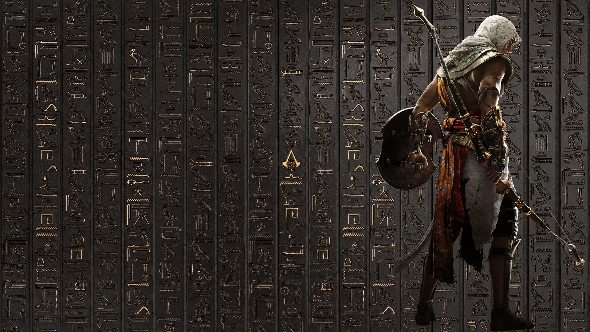 Hieroglyphics, Assassins creed Origins, 1080P, assassins creed, hieroglyphs, HD Wallpaper