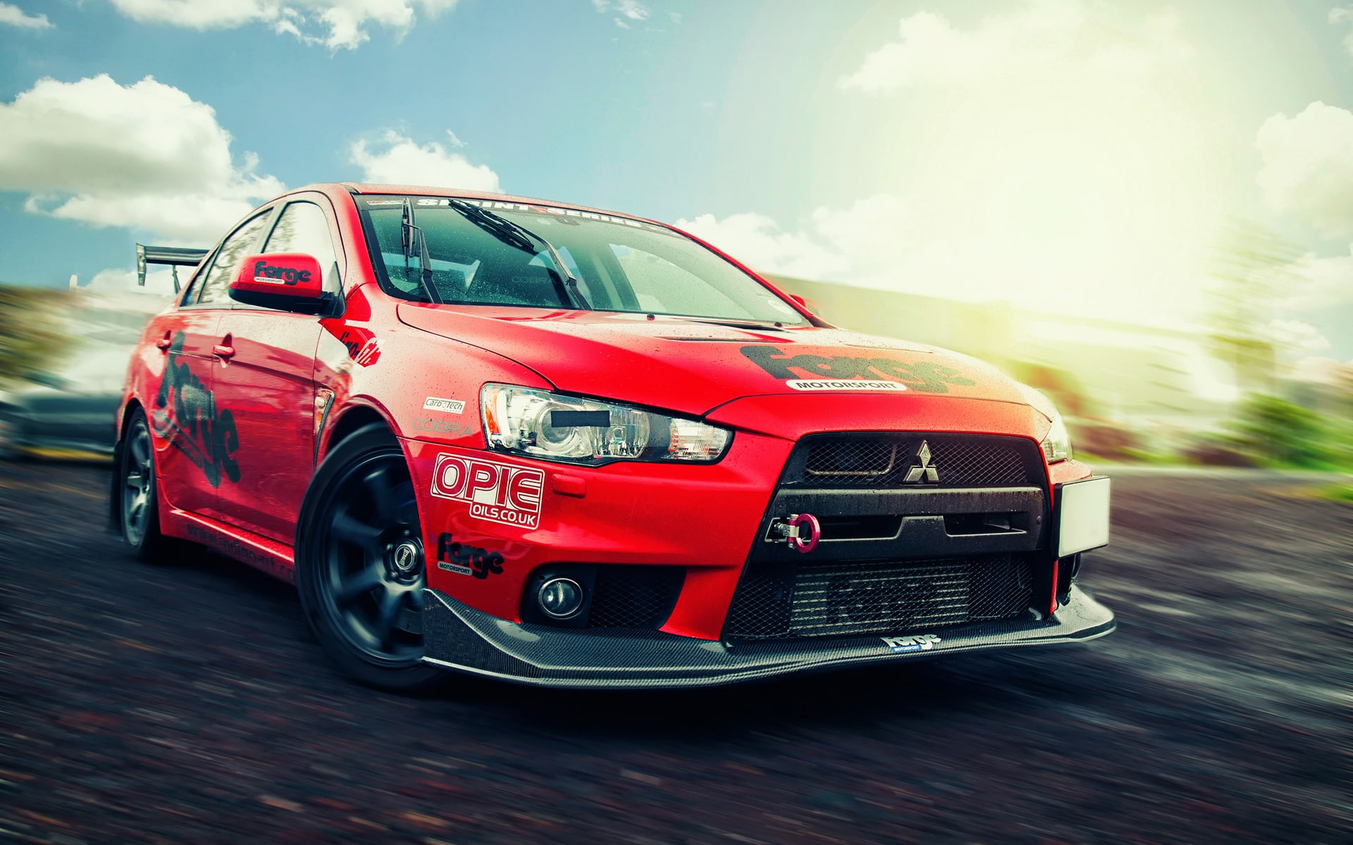 1080P, Red, Supercar, x, lancer, Mitsubishi, evolution, HD Wallpaper