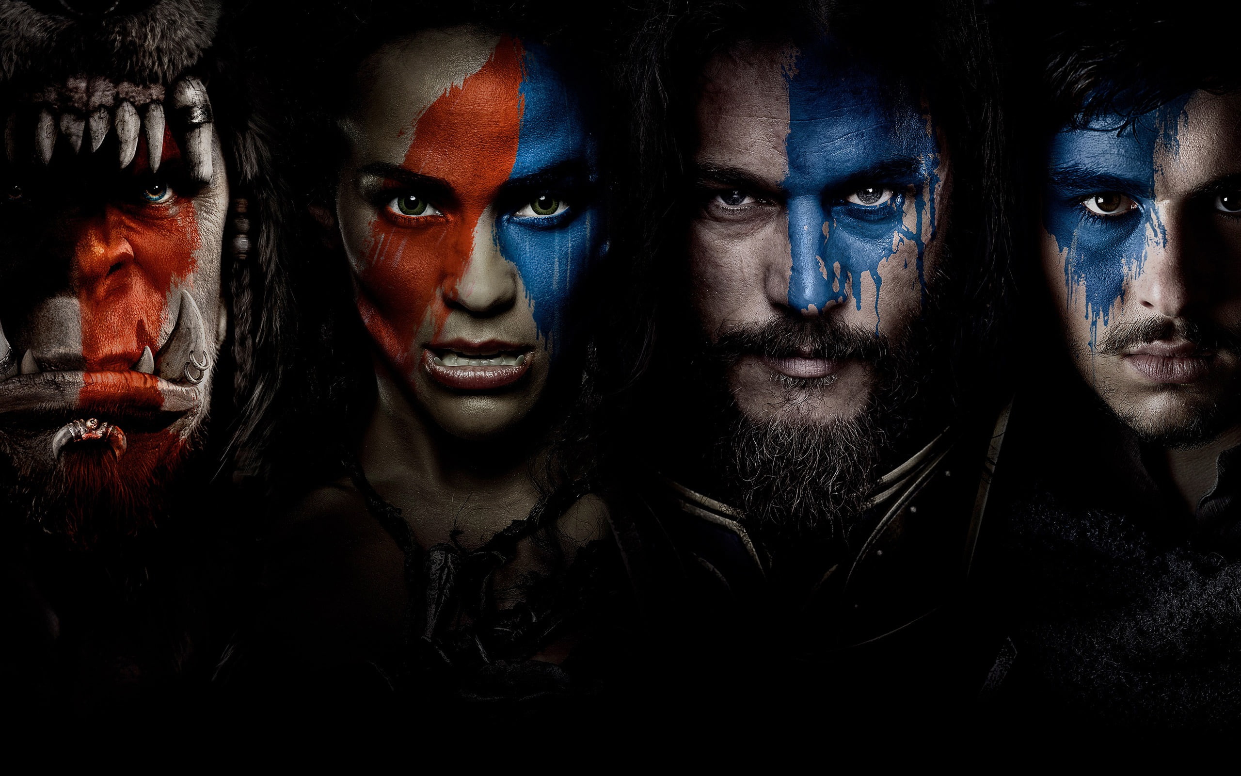 togetherness, human face, friendship, headshot, group of people, looking at camera, dark, movies, warcraft, digital composite, poster, young men, young women, HD Wallpaper