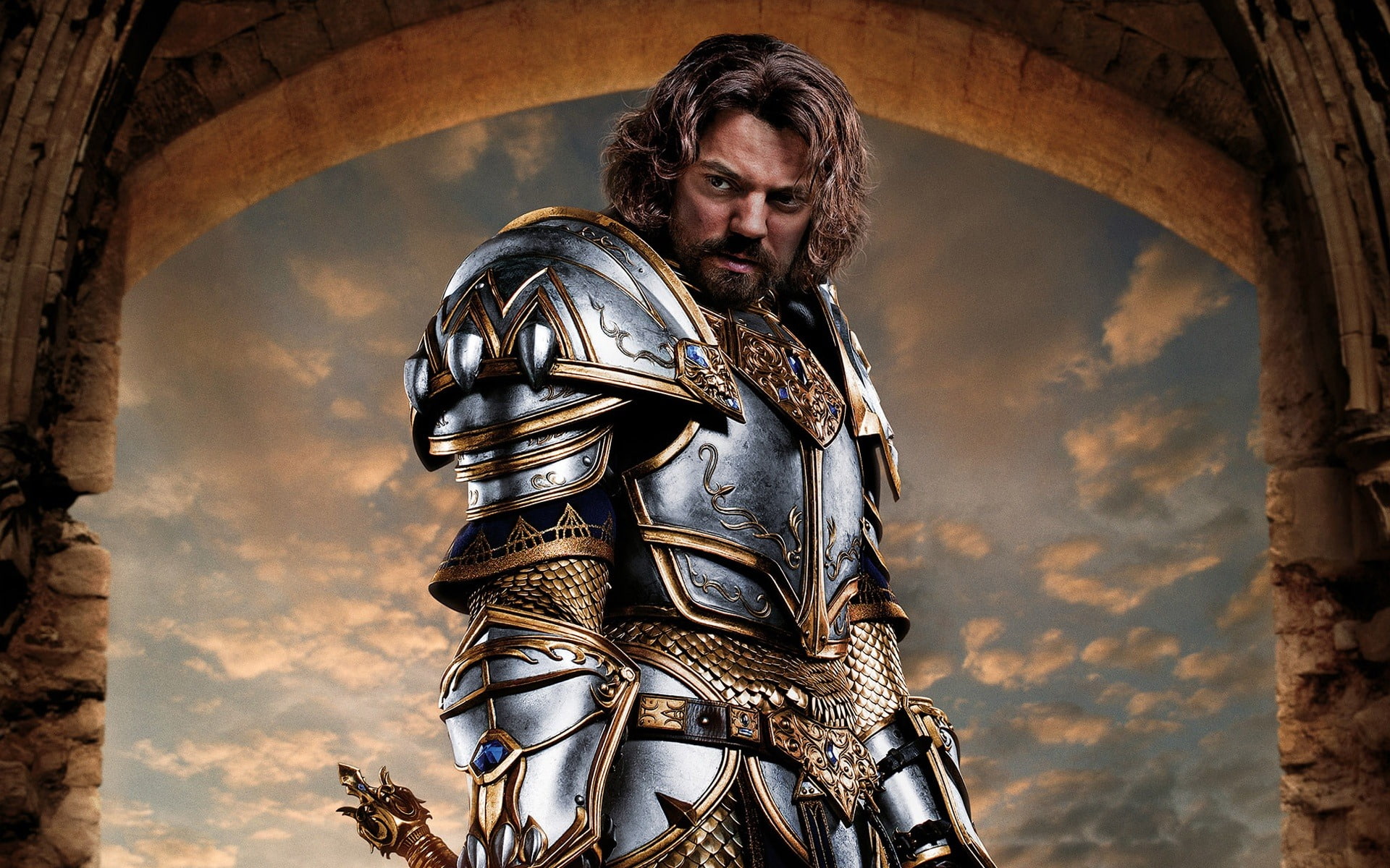 history, weapon, one person, men, the past, males, movies, costume, 1080P, sword, low angle view, architecture, built structure, warcraft, standing, knight - person, HD Wallpaper