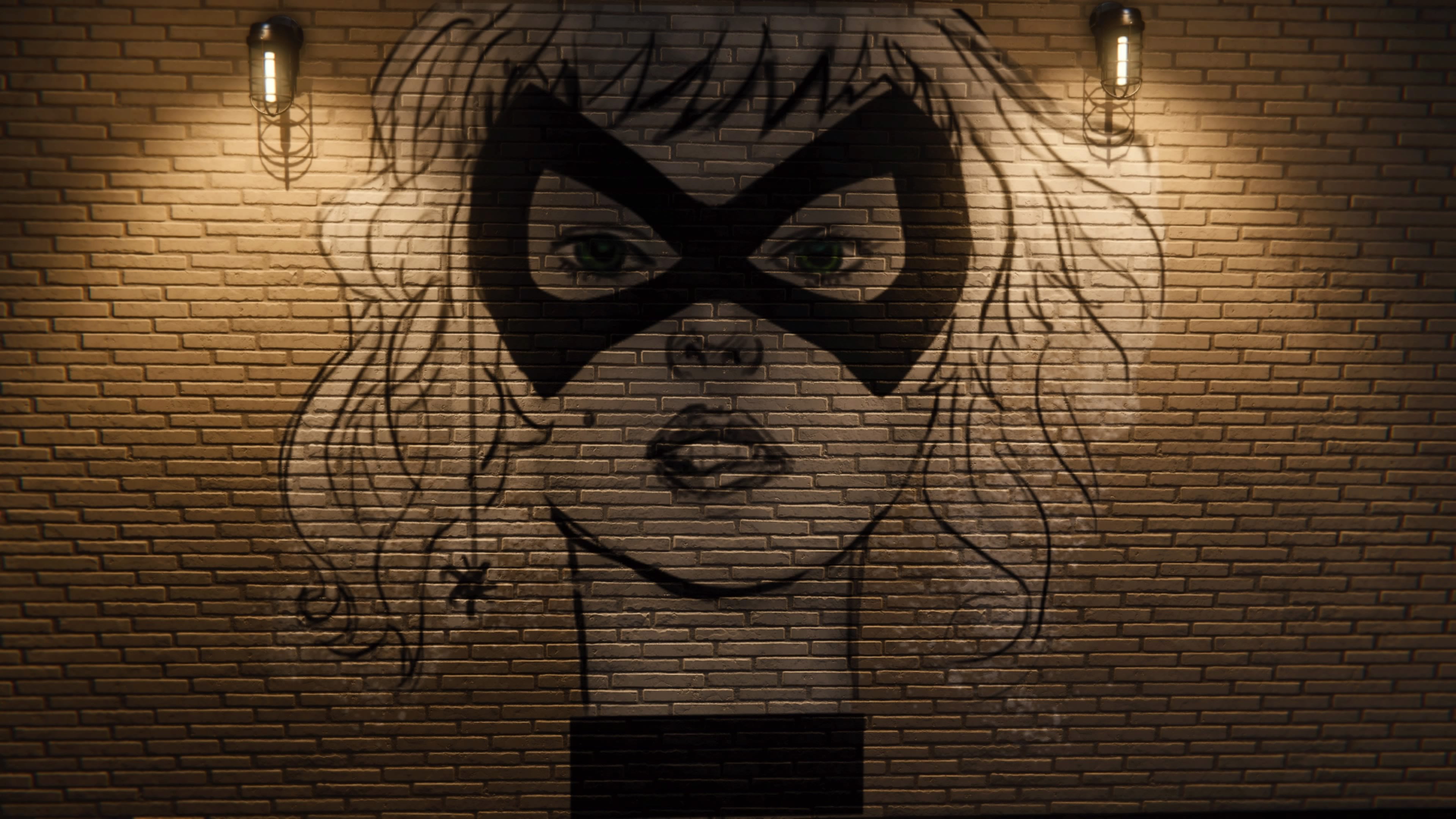 representation, digital composite, architecture, brick, graffiti, 4K, creativity, video games, art and craft, portrait, mural, animal representation, body part, HD Wallpaper