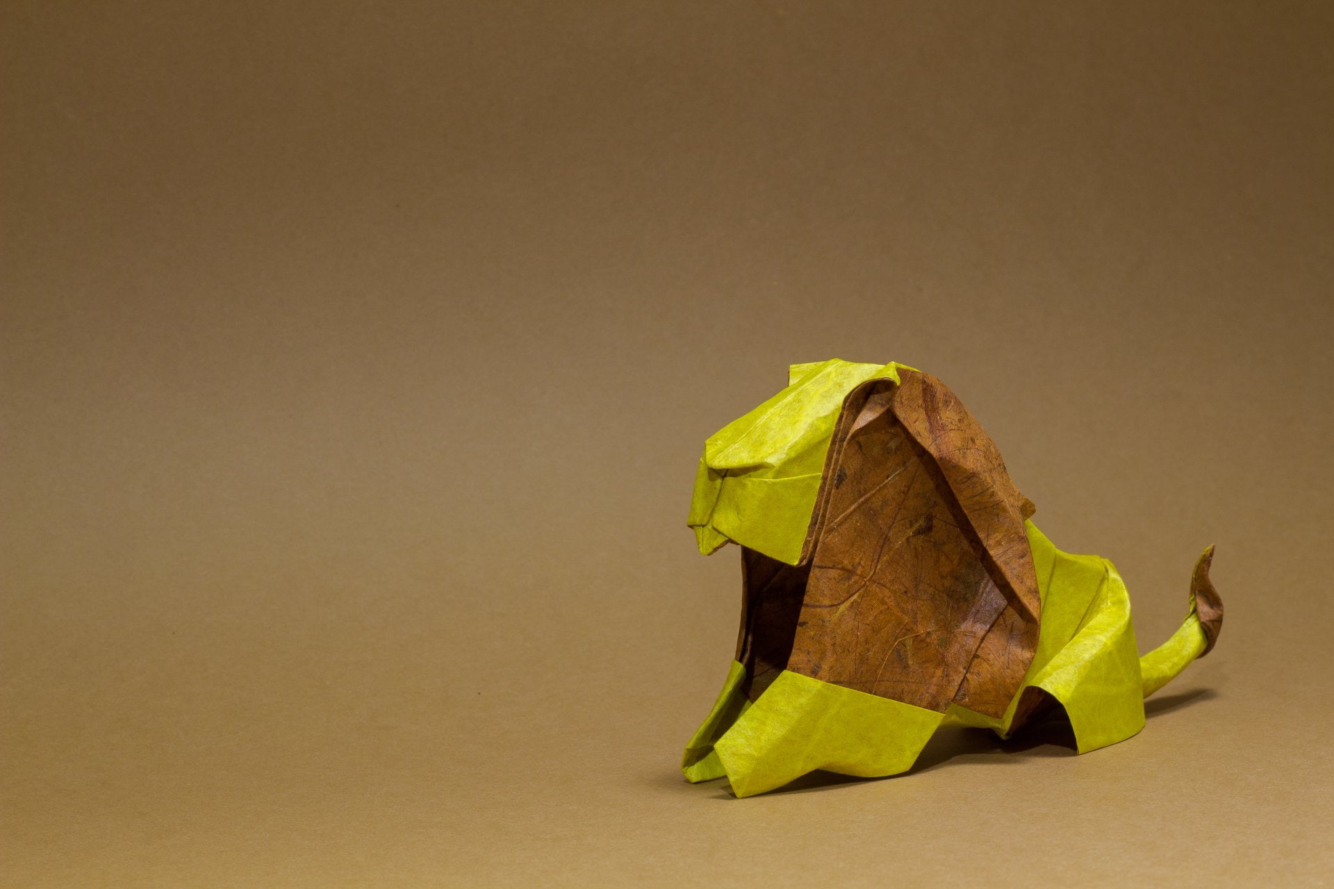 Animal, Lion, 1080P, Man Made, Origami, Minimalist, HD Wallpaper