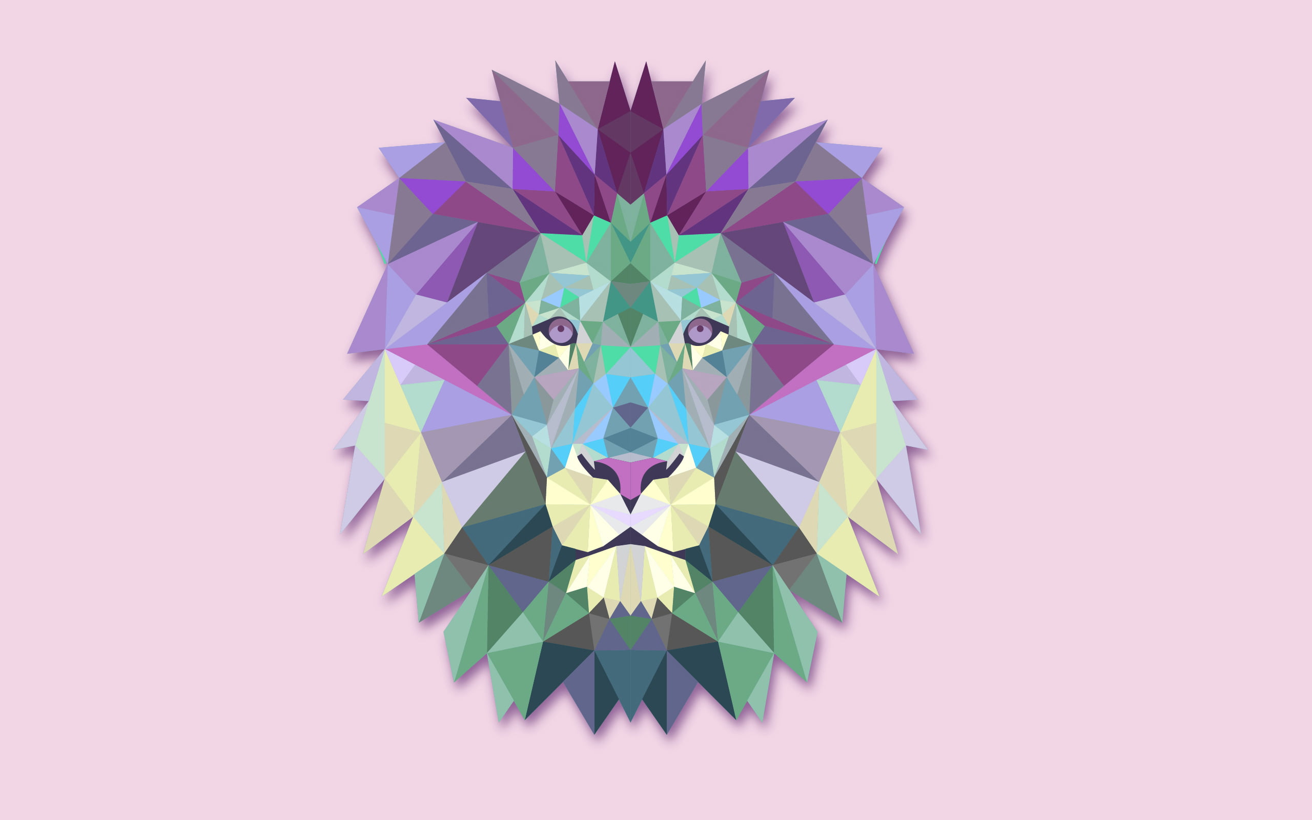 purple, abstract, abstraction, white background, cut out, paper, lion, shape, light background, art and craft, craft, vector, illustration, copy space, HD Wallpaper