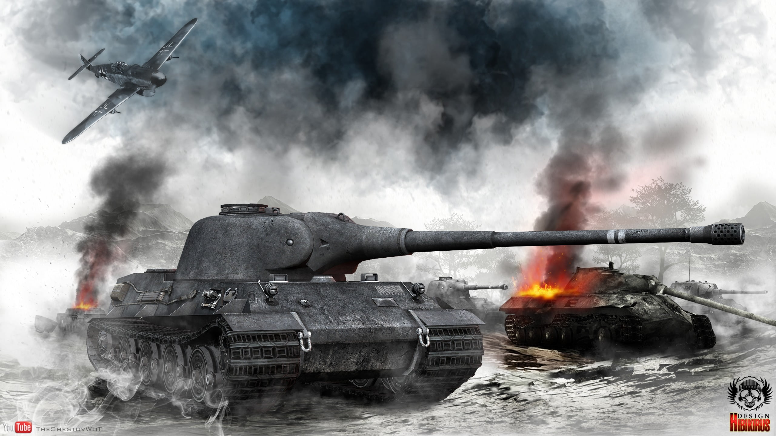 armored Tank, digital, Lion, World Of Tanks, tanks, weapon, sky, smoke - Physical Structure, world, 2K, communication, day, danger, battle, HD Wallpaper