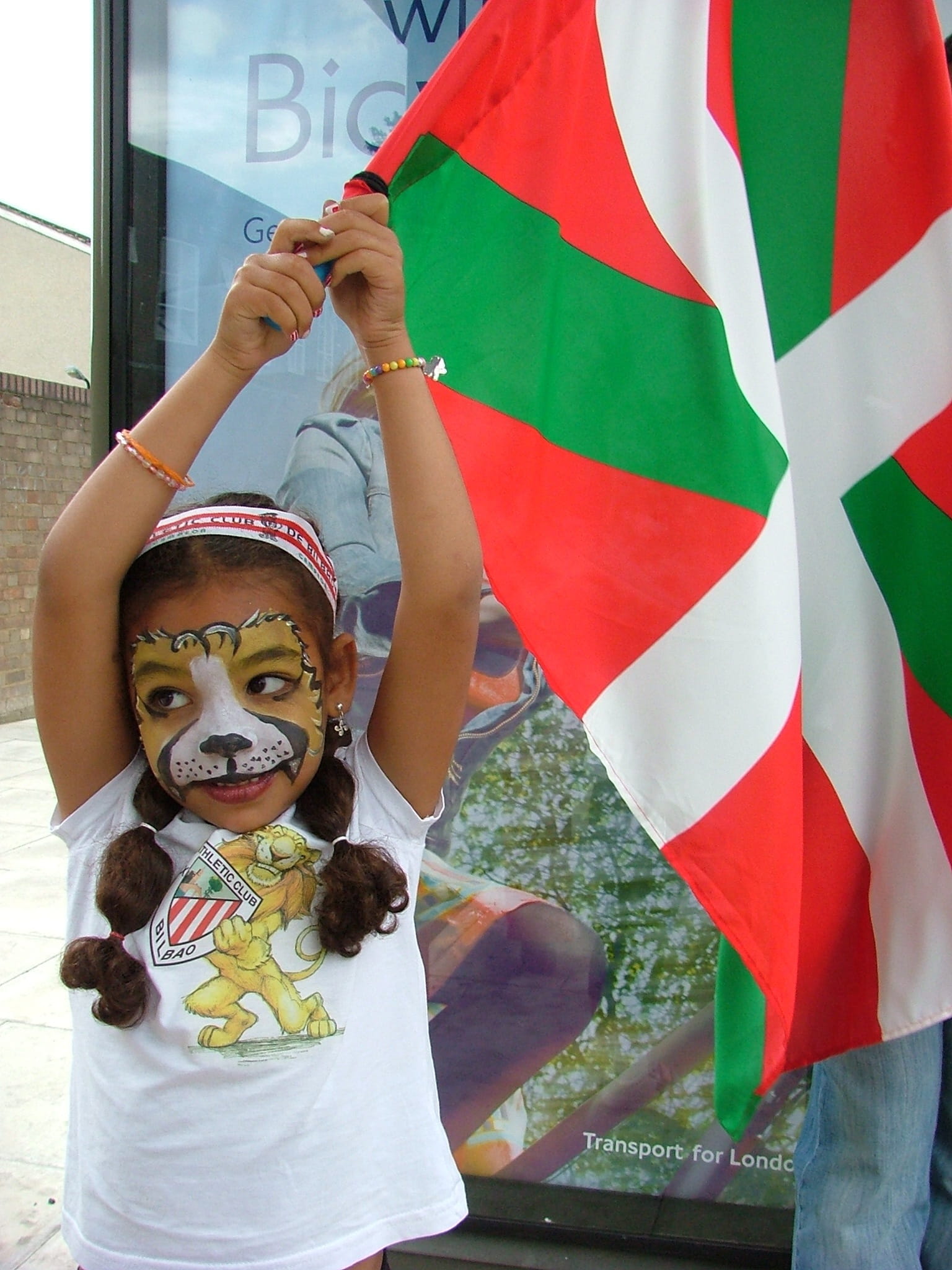 front view, lion, outdoors, real people, basque, footbal fan, representation, 1080P, holding, lifestyles, art and craft, flag, women, human arm, childhood, Phone HD Wallpaper