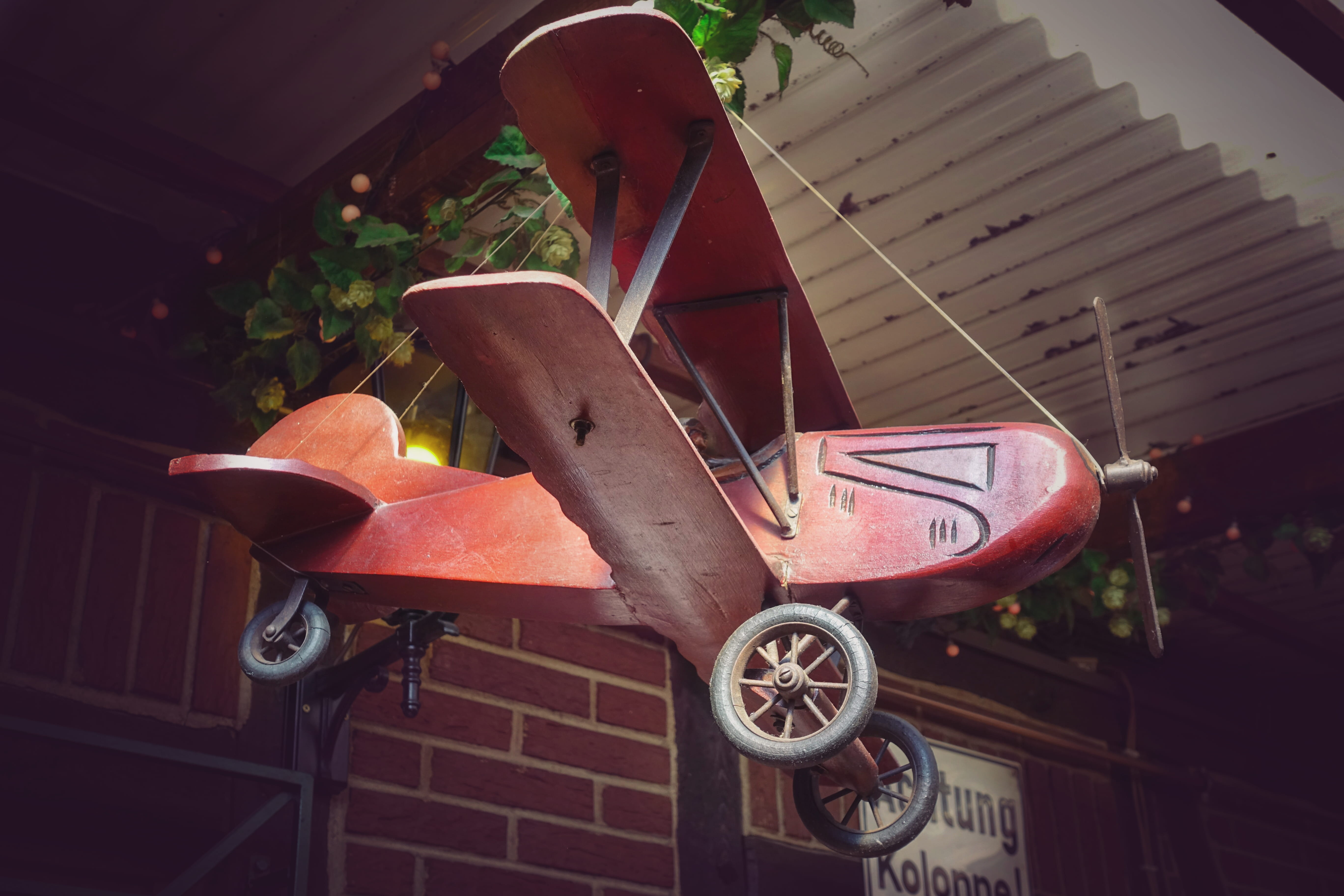 tricycle, focus on foreground, outdoors, art, mode of transportation, orange color, paper, metal, wood - material, toy, nature, old, airplane, indoor, origami, HD Wallpaper
