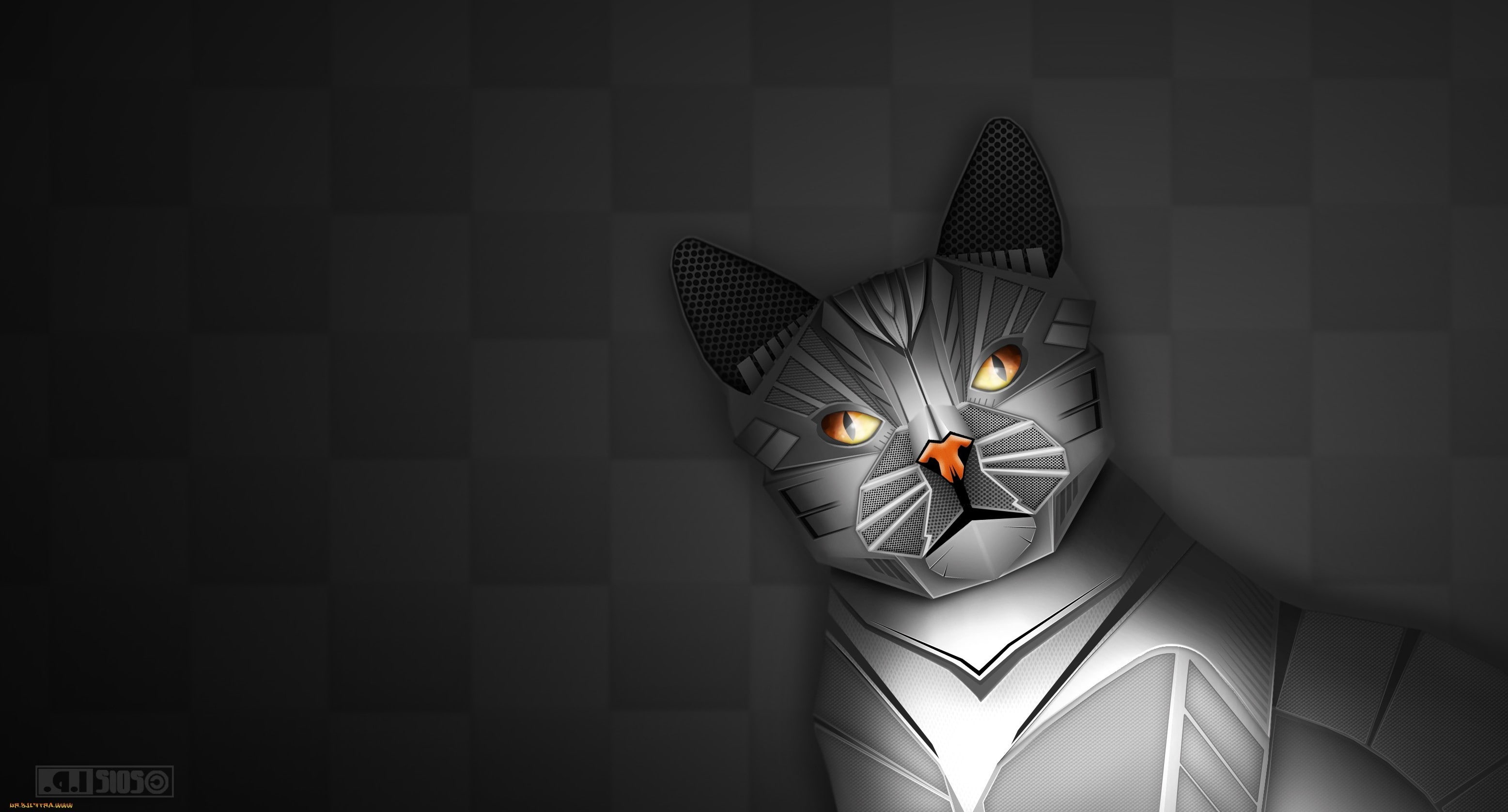 cat, 2K, robot, Androids, HD Wallpaper