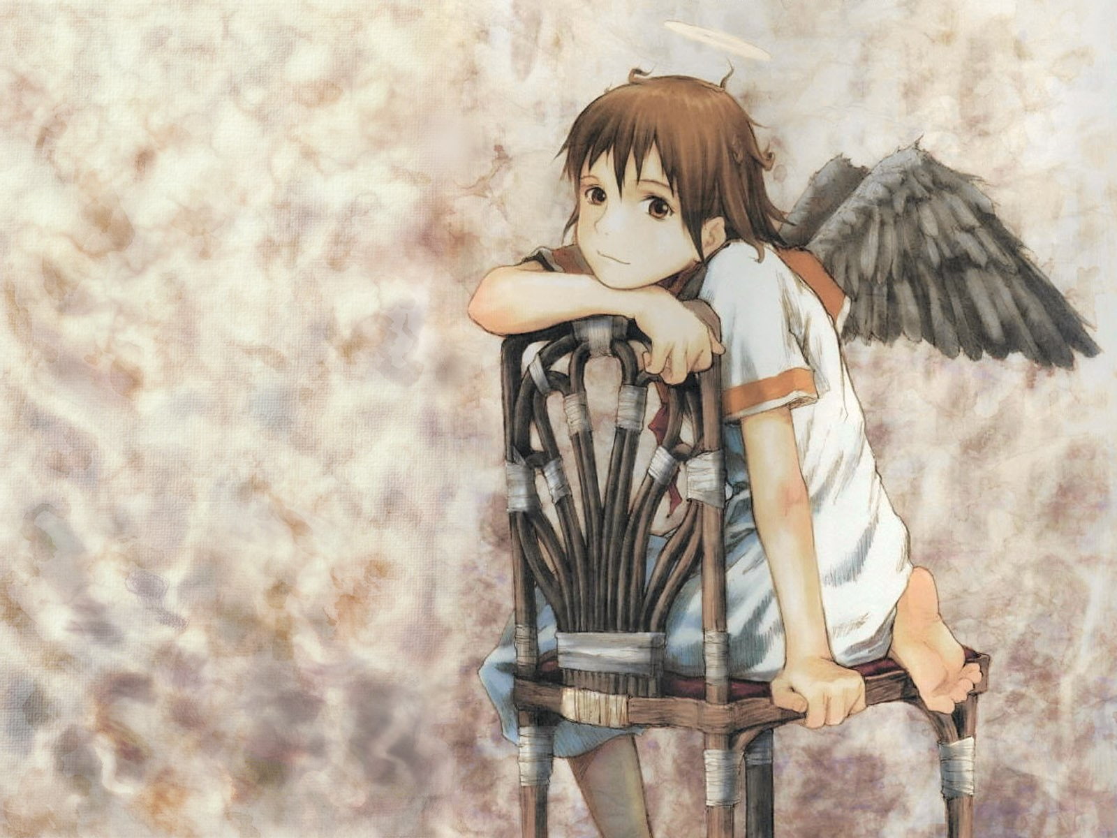 animation, drama, 720P, fantasy, haibane, renmei, HD Wallpaper