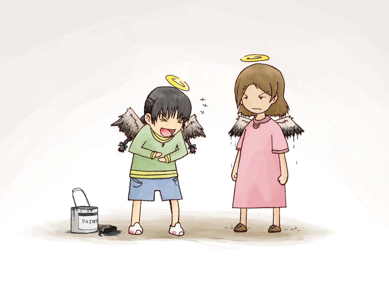 fantasy, 720P, renmei, drama, animation, haibane, HD Wallpaper