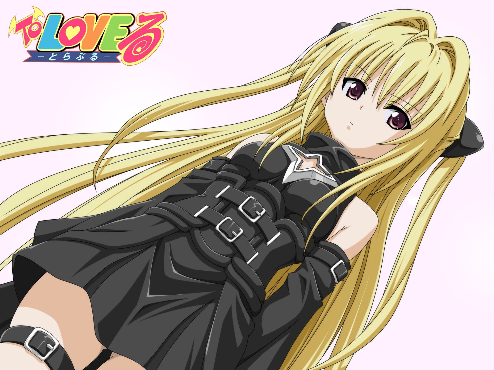 720P, Drama, Blonde, Red Eyes, Anime, Long Hair, To Love-Ru, Golden Darkness, HD Wallpaper