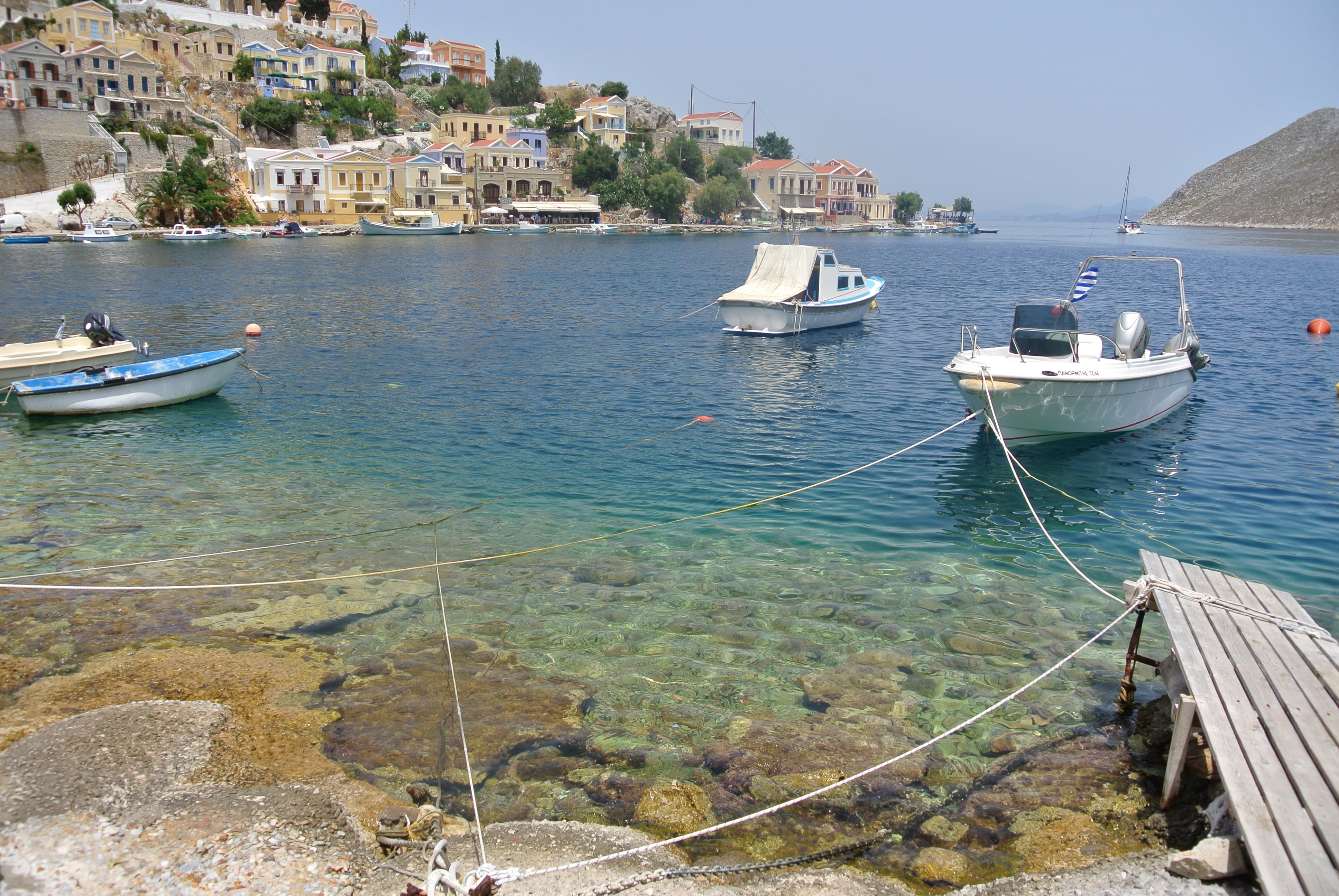 architecture, island, yacht, harbor, tourism, nature, 4K, building exterior, residential district, themselves, anchored, stones, landscape, greece, europe, HD Wallpaper