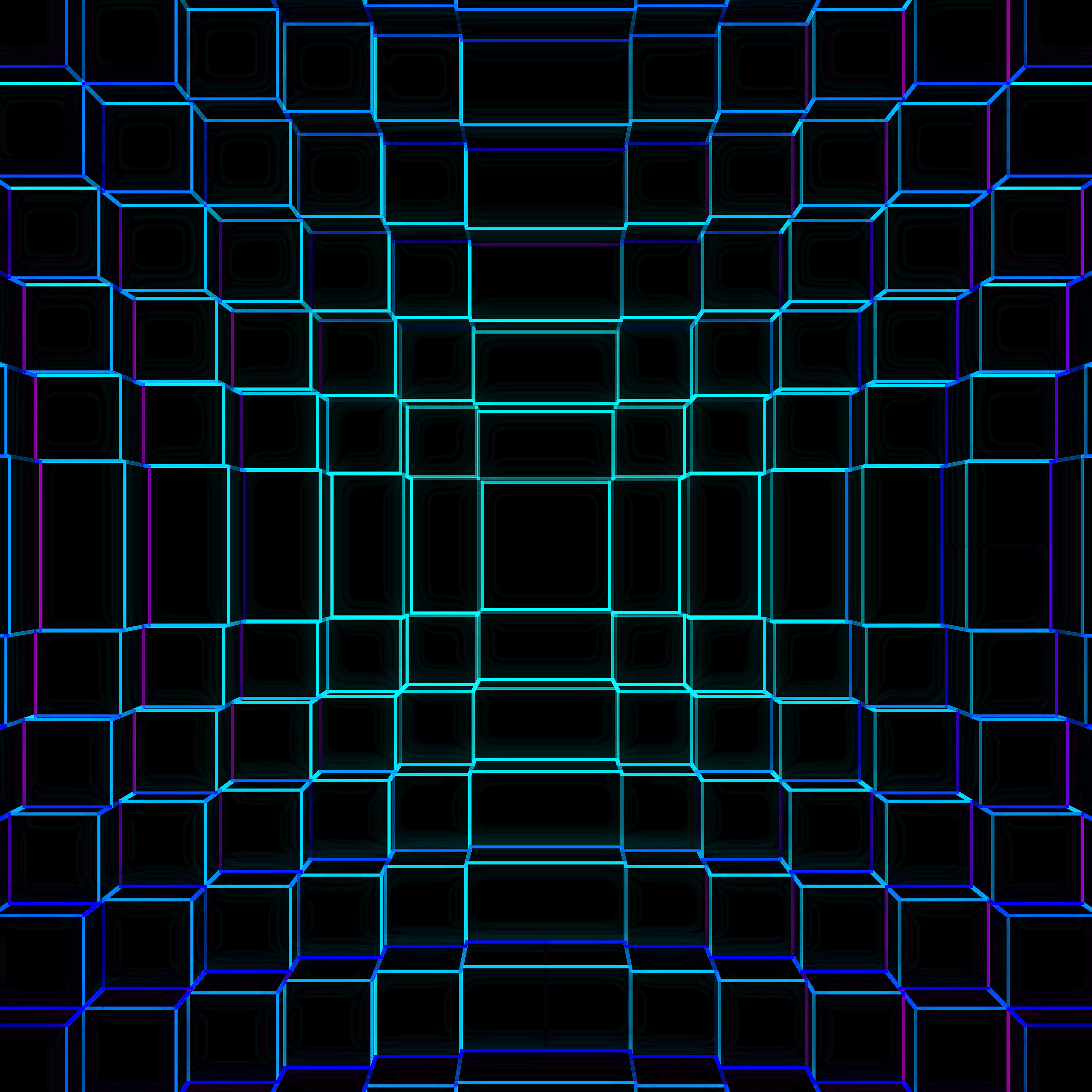 textured, geometric Shape, no people, computer Graphic, design, lighting equipment, indoors, immersion, abstract, technology, shapes, cubes, 4K, nightlife, Phone HD Wallpaper