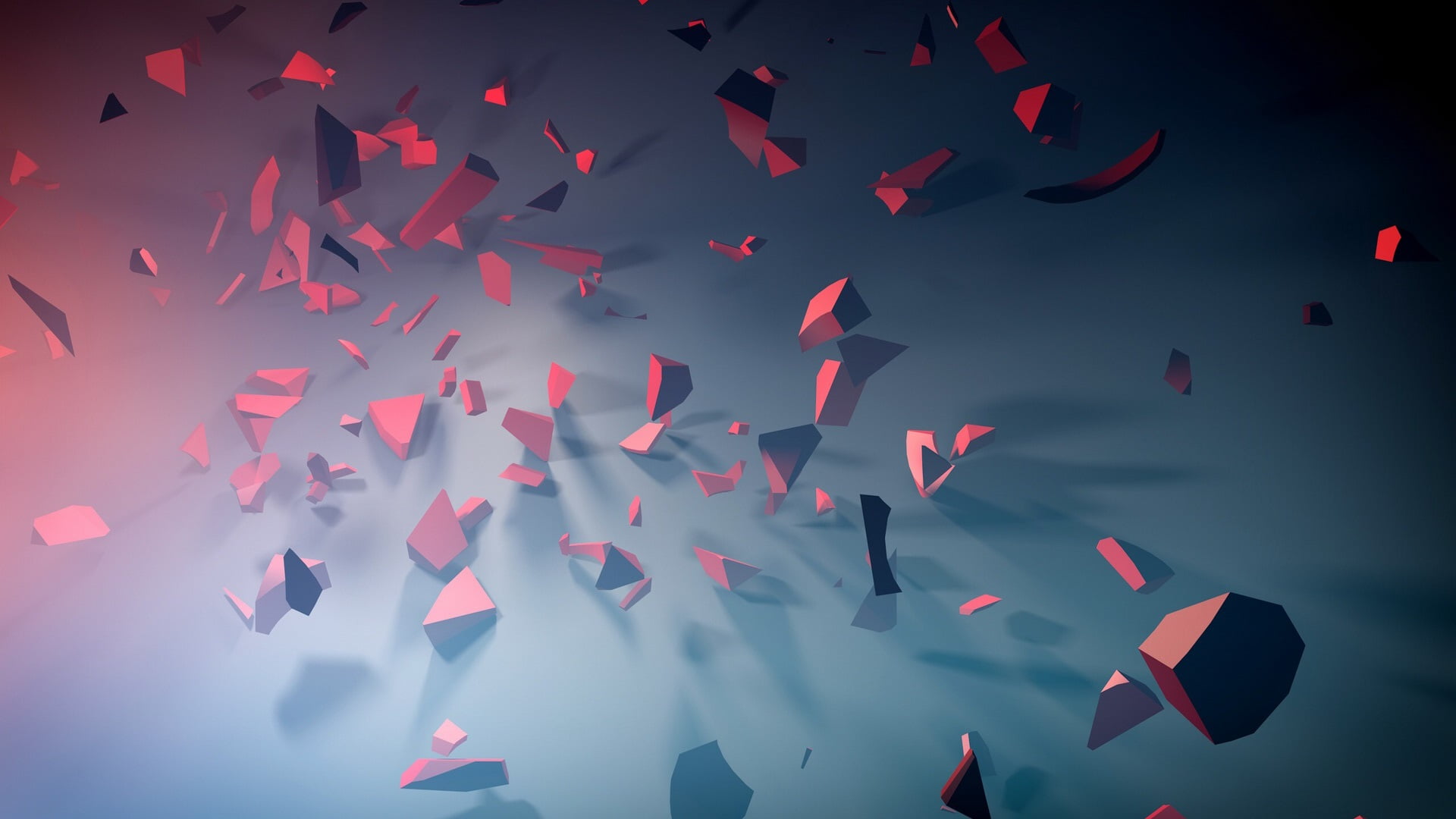 sky, multi colored, falling, mid-air, red, studio shot, low angle view, outdoors, 1080P, shadow, success, emotion, blue, nature, abstract, white, HD Wallpaper