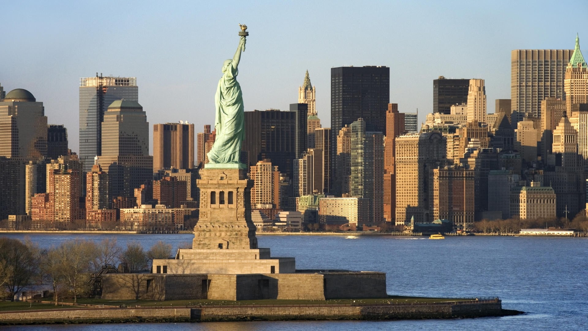 x, new, city, art, hd, statue, york, 1080P, liberty, New York City, skyline, manhattan, HD Wallpaper