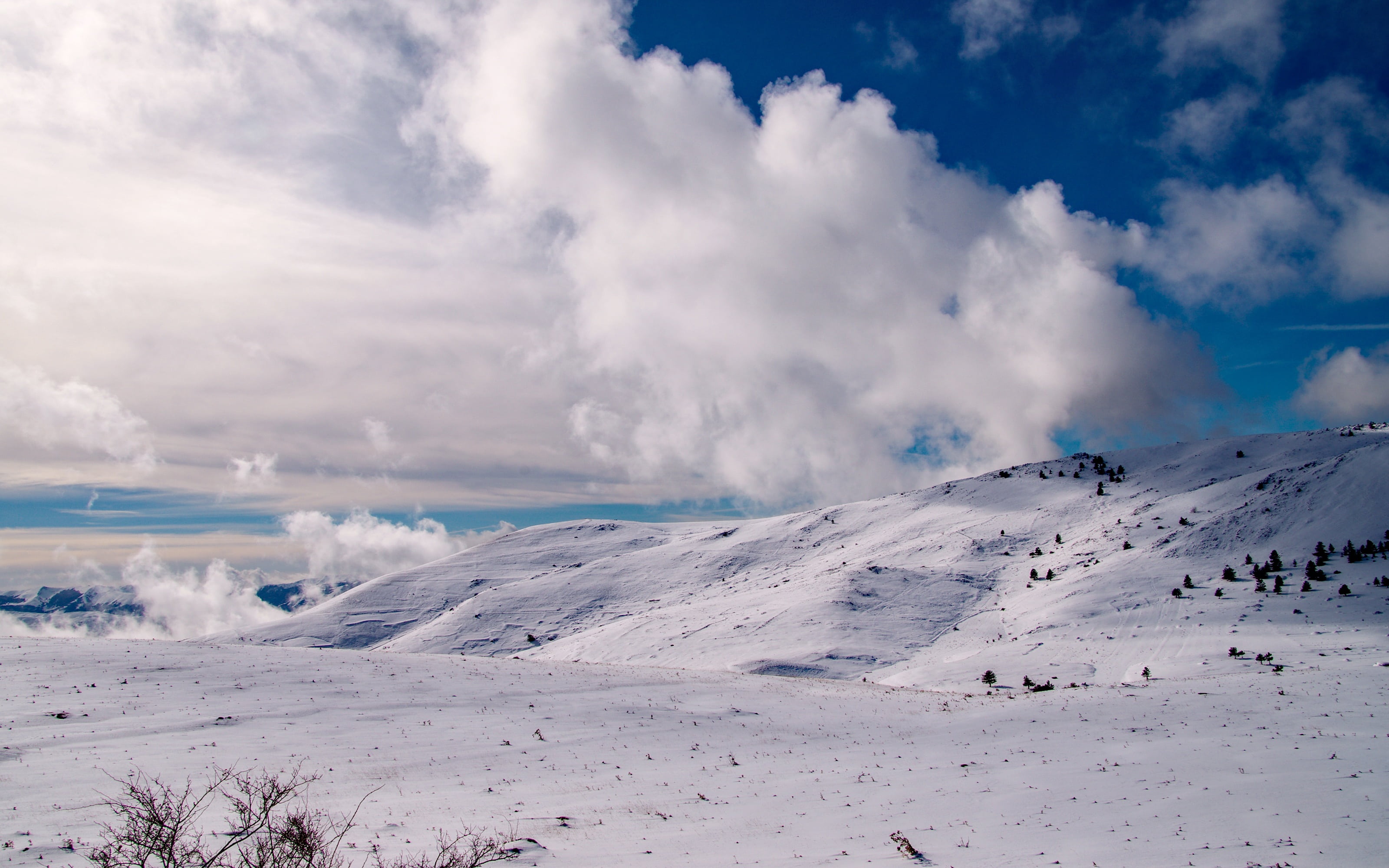 assergi, environment, the apennines, outdoors, frozen, laquila, scenics, tranquility, italy, landscape, snowcapped mountain, tranquil scene, non-urban scene, HD Wallpaper