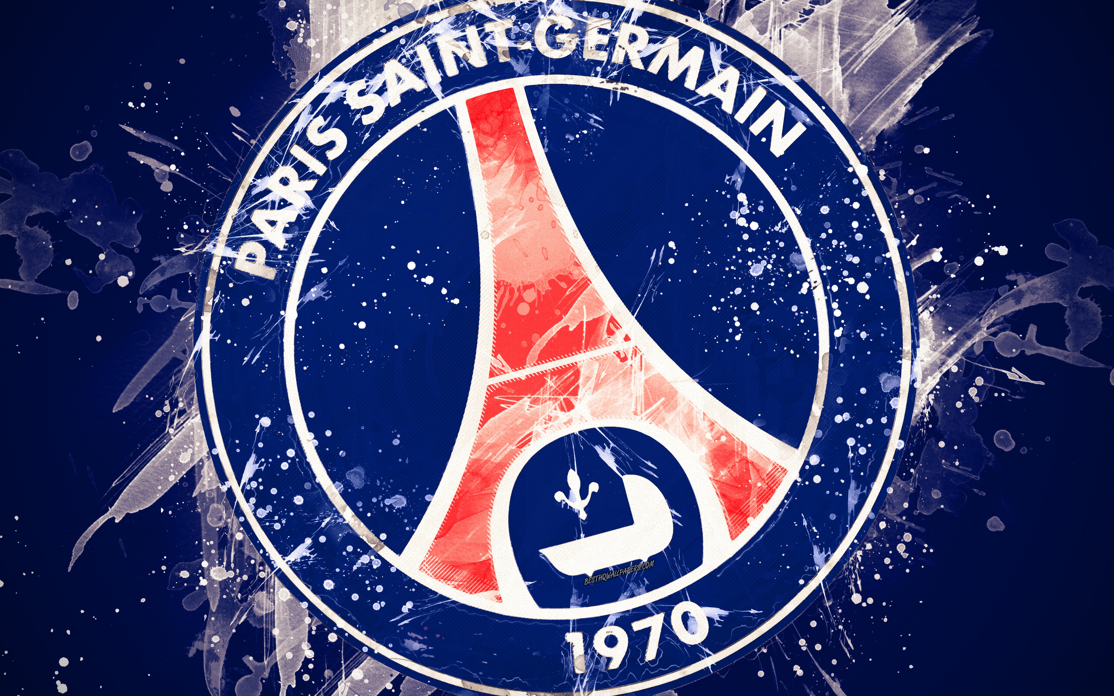 Soccer, Logo, Paris Saint-Germain F.C., 4K, HD Wallpaper