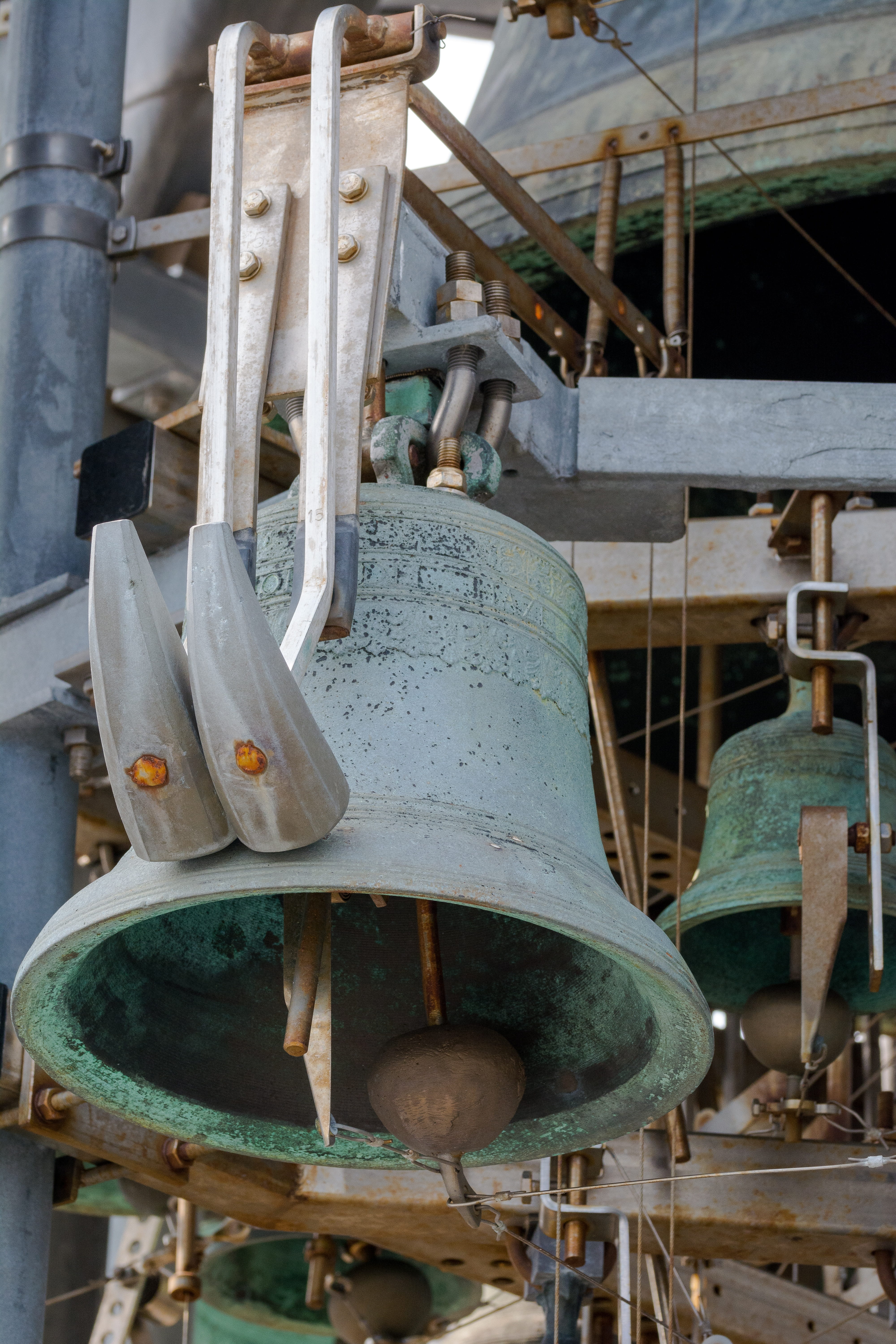 church, machinery, whistleblower, 5K, outdoors, nautical vessel, wood - material, run-down, church bell, hanging, abandoned, carillon, day, chimes, industry, Phone HD Wallpaper