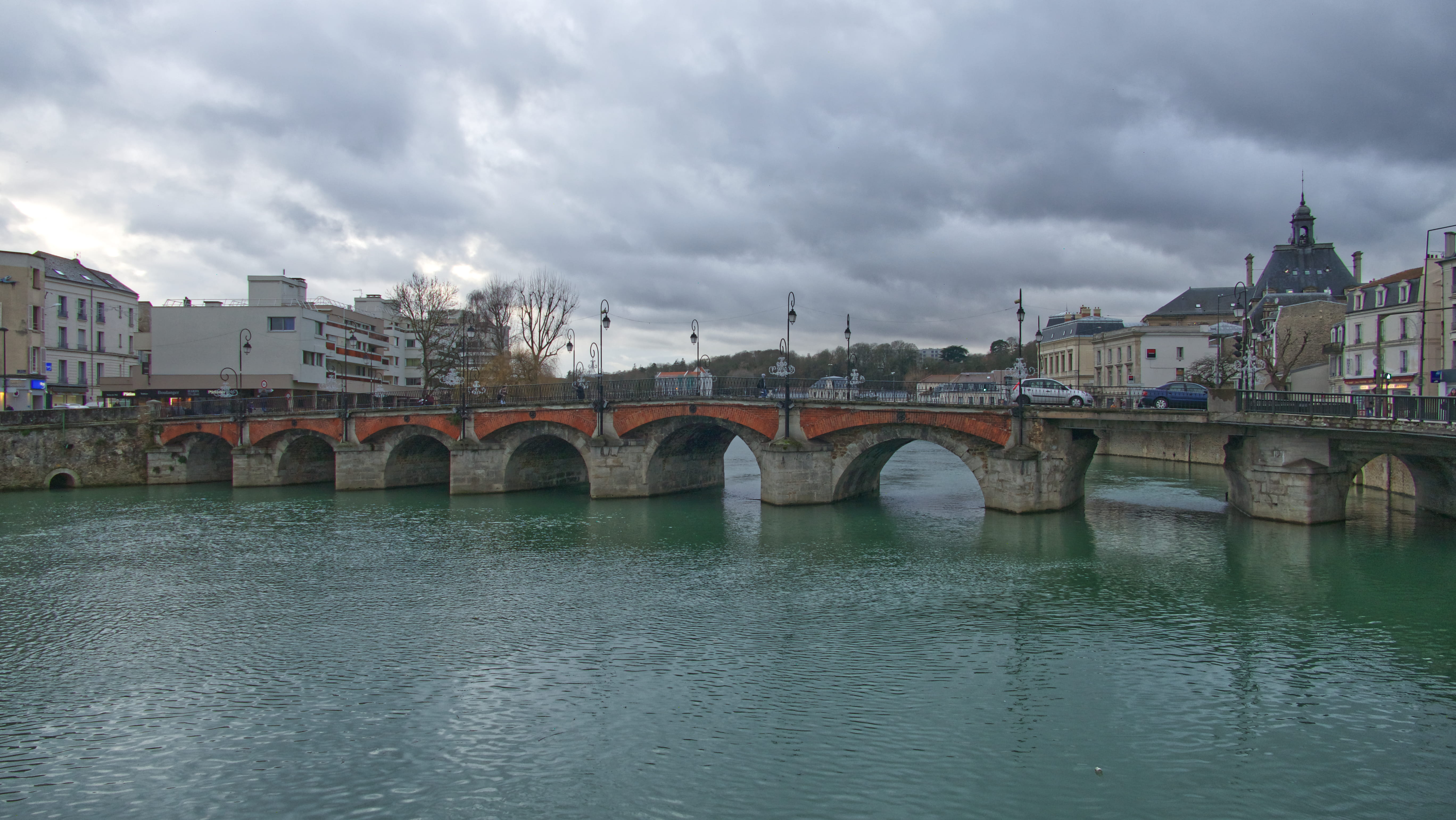overcast, 14 rue sauve delanoue, cityscape, bridge, pont, waterfront, connection, arch, no people, arched, bridge - man made structure, tower, nature, outdoors, HD Wallpaper