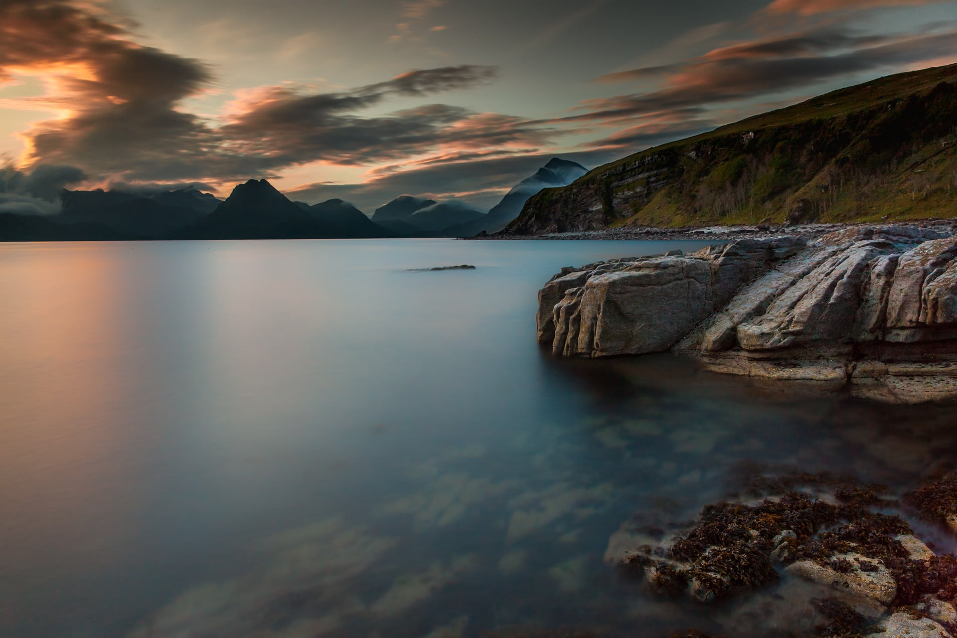 beauty in nature, lake, scenics - nature, reflection, aerial, sea level, solid, tranquility, sun, shot, coast, dusk, tranquil scene, cloud - sky, sky, near, HD Wallpaper