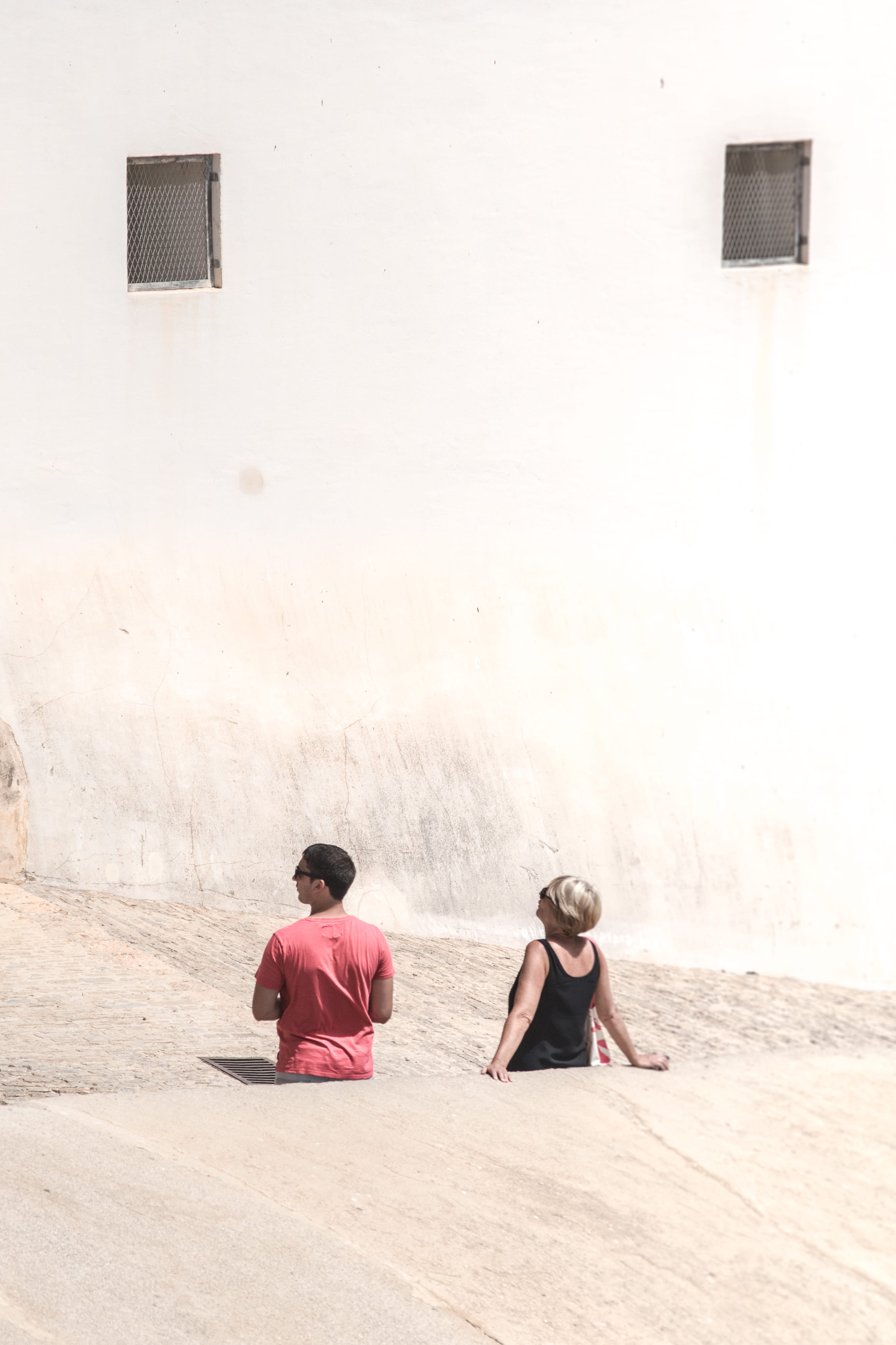 people, yellow, positive emotion, young adult, 2K, two people, eivissa, women, lifestyles, sitting, ibiza, couple - relationship, building exterior, elcarito, Phone HD Wallpaper