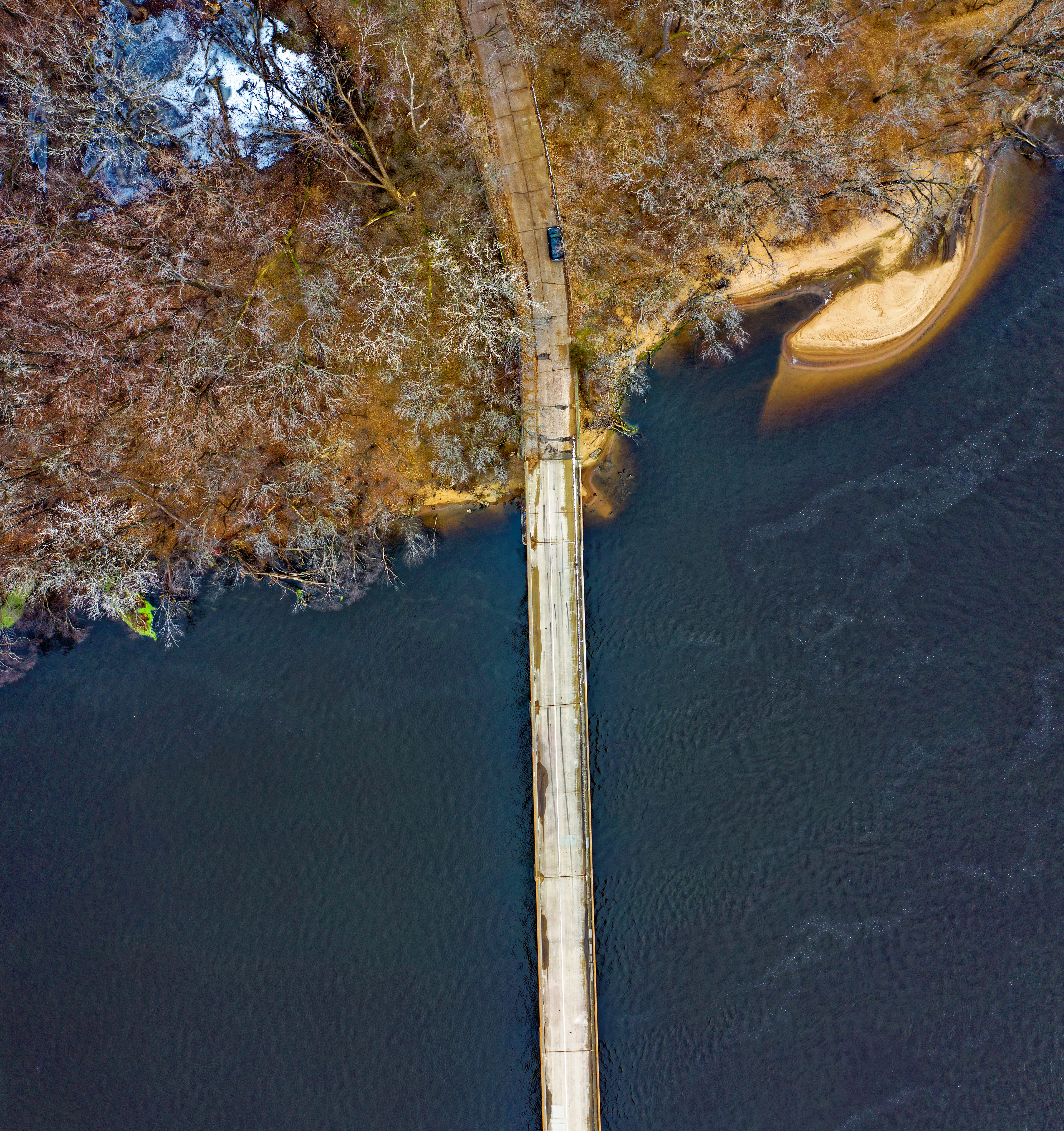 environment, s, photo, flowing water, birds eye view, land, non-urban scene, view, eye, nature, reflection, road, high angle view, no people, bridge, day, Phone HD Wallpaper