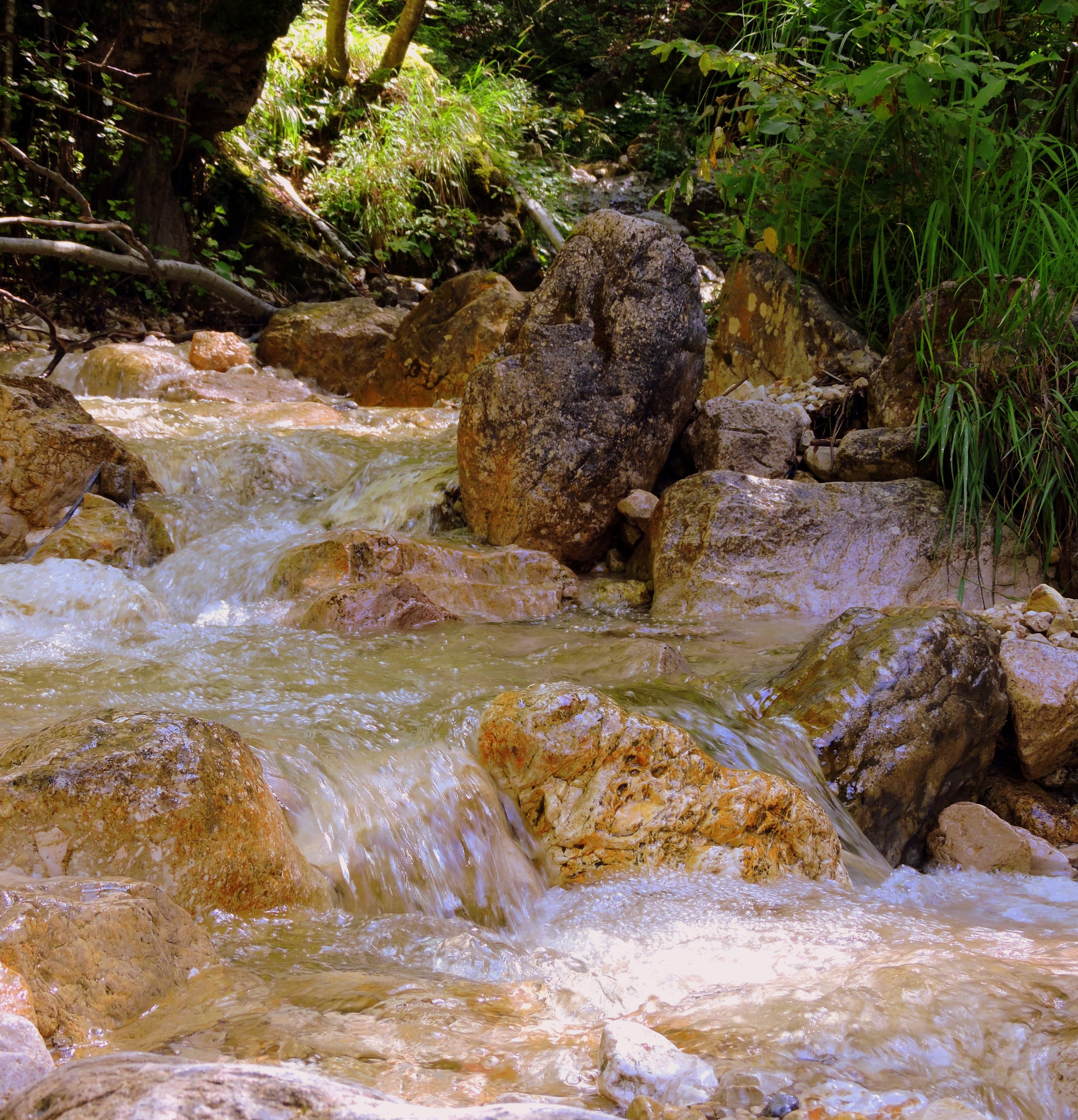 scenics - nature, clear, beauty in nature, downloading, waterfall, rock, 2K, no people, water, flowing water, solid, motion, land, stone, day, flowing, Phone HD Wallpaper