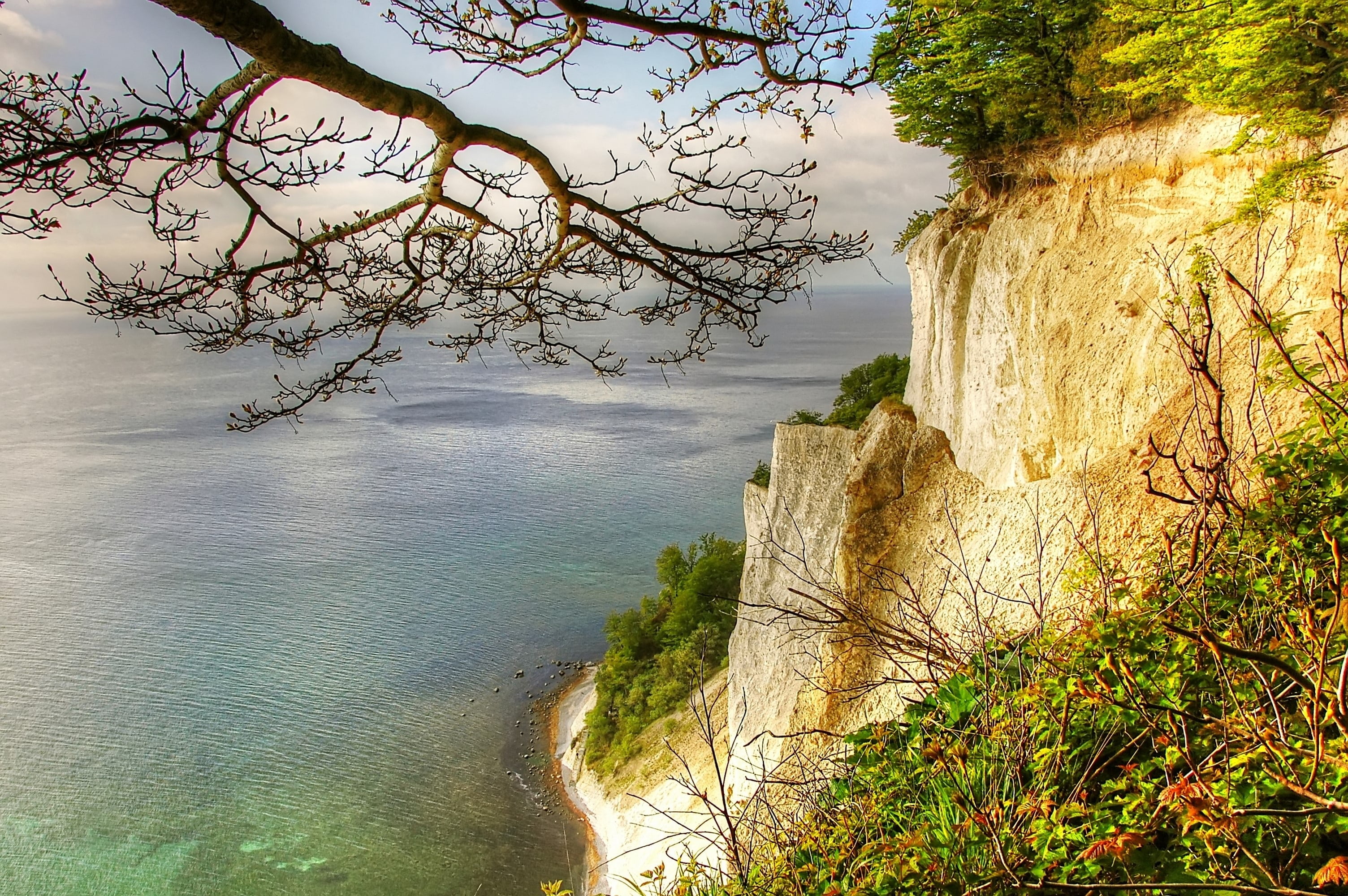 sunny, landscape, beach, holiday, travel destinations, scenics - nature, denmark, sky, photography, cliff, beauty in nature, hell, nature, mountain, tranquility, HD Wallpaper