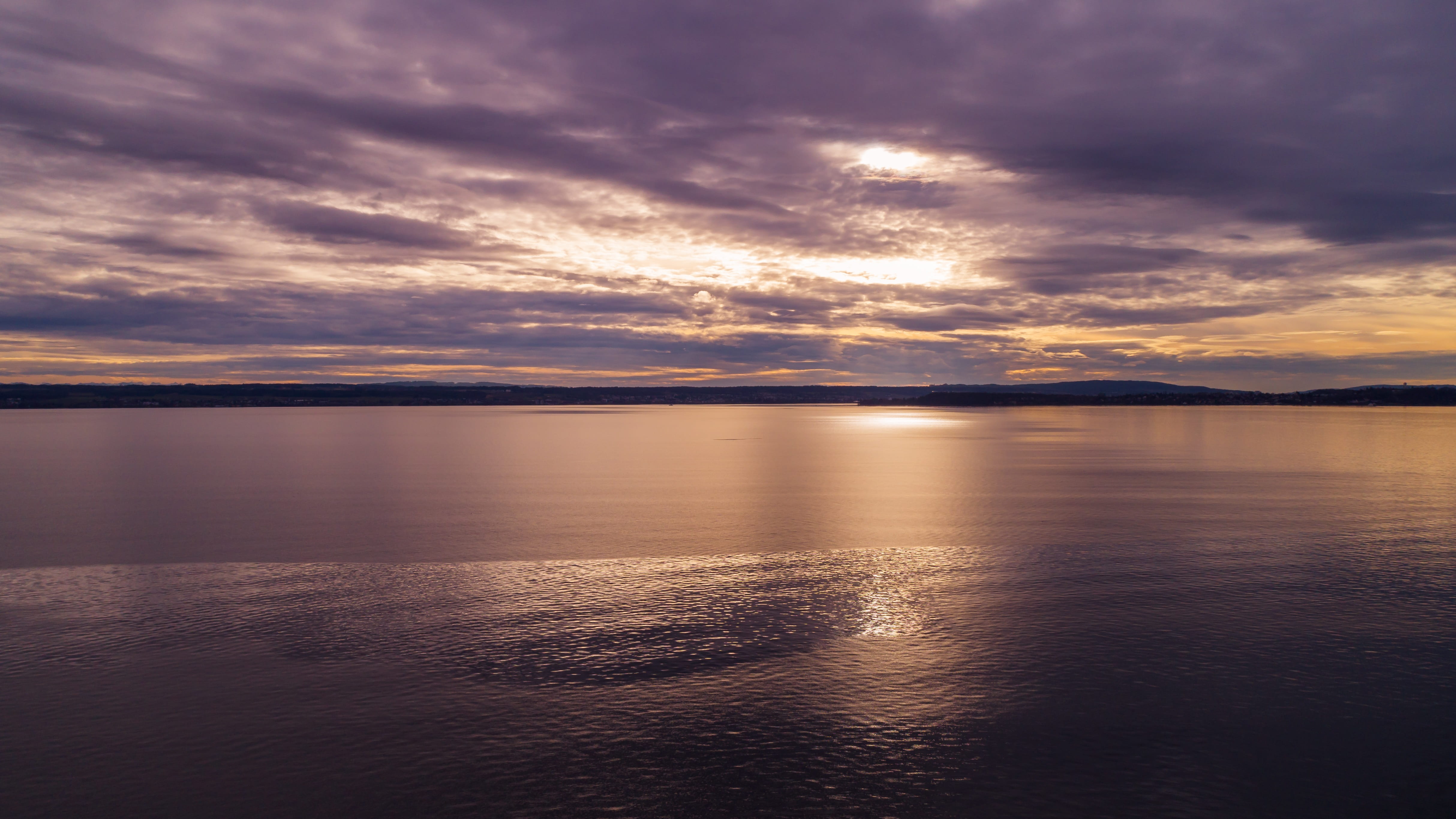 outdoors, dawn, himmelröte, nature, idyllic, horizon over water, seascape, dramatic sky, afterglow, background, waters, tranquil scene, wide, HD Wallpaper