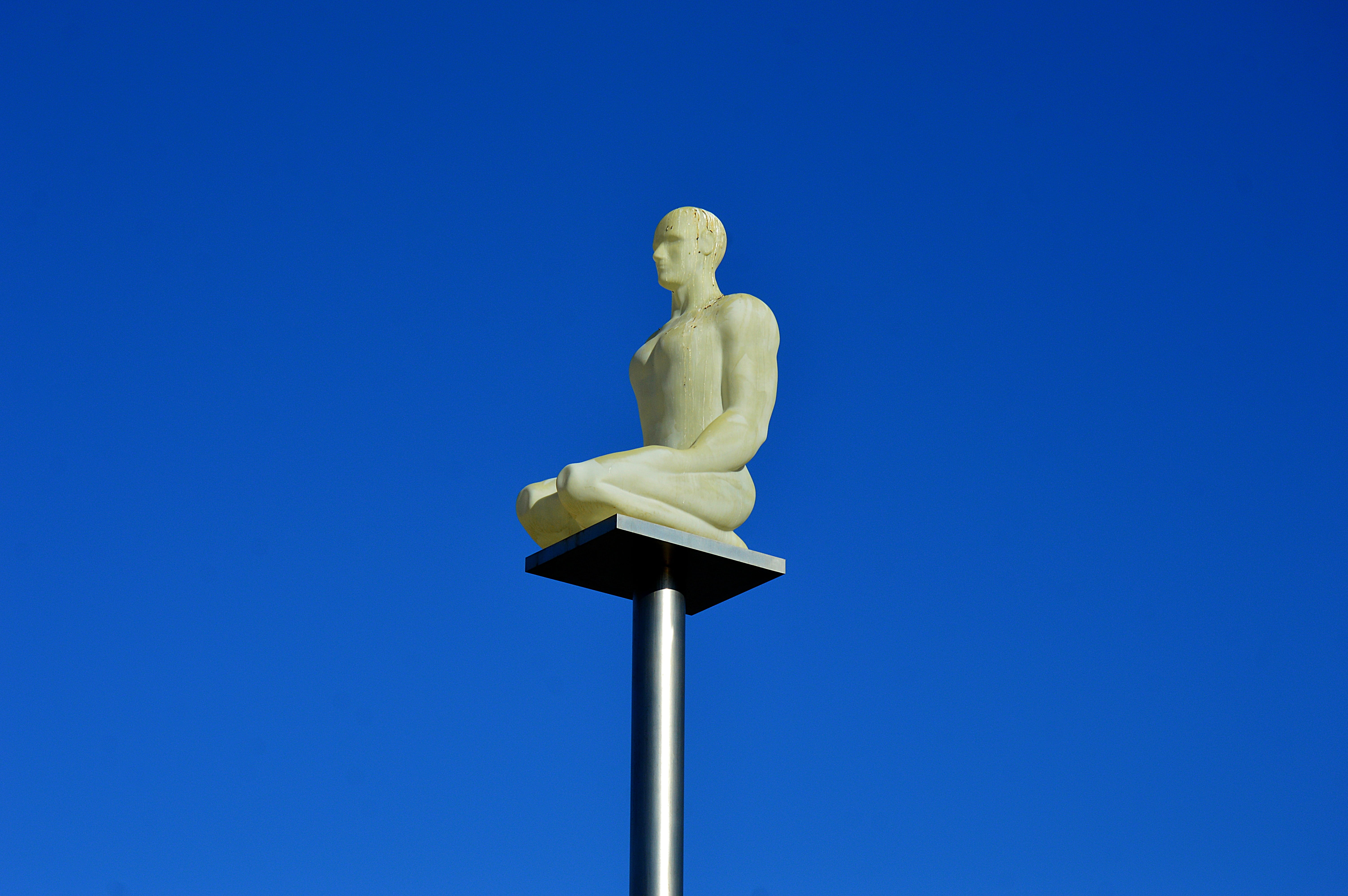 sunny, single object, clear sky, blue background, sky, male likeness, 5K, low angle view, success, metal, human representation, outdoors, place masséna, HD Wallpaper