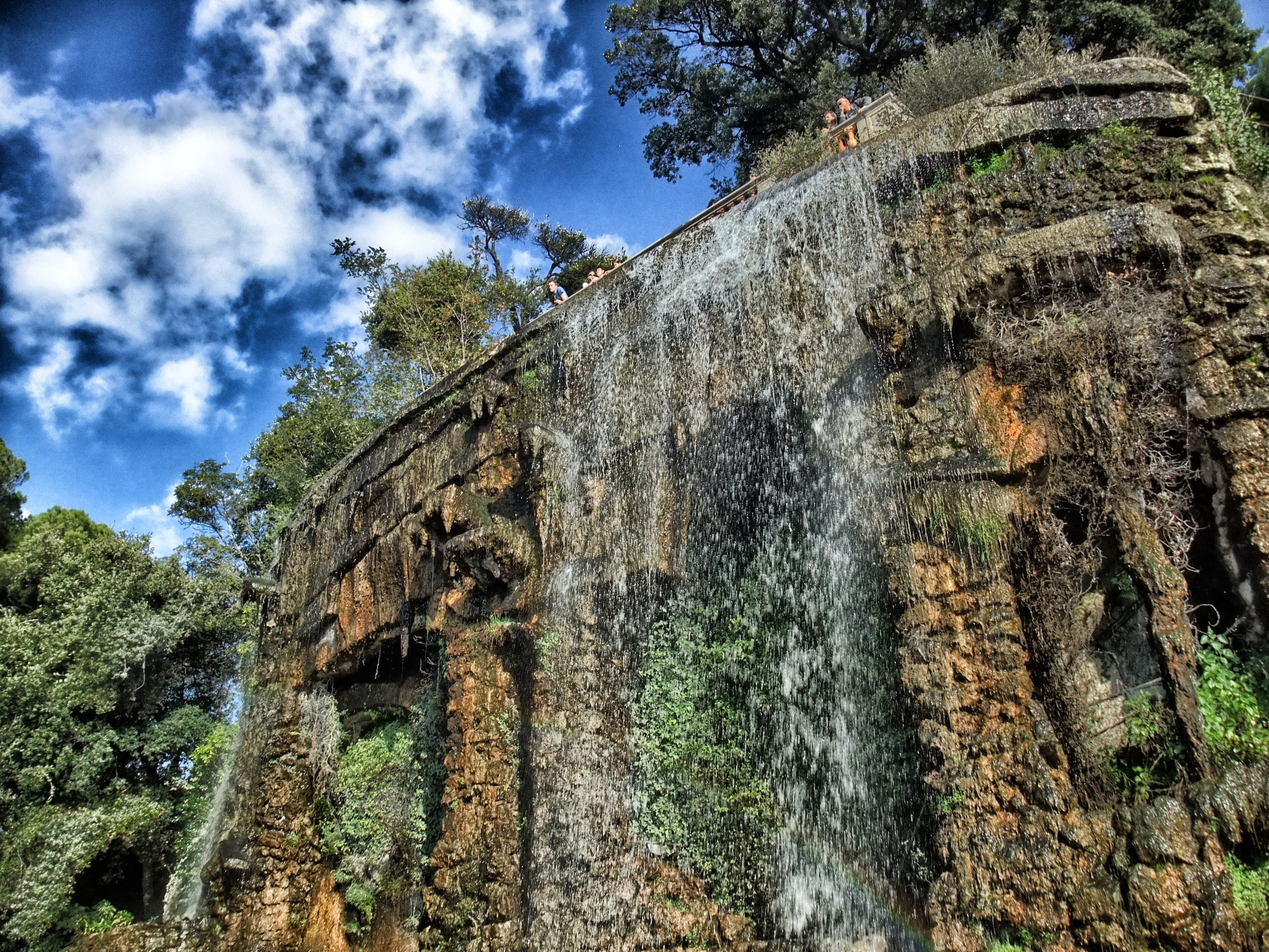 built structure, spring, Trees, abandoned, famous Place, architecture, Waterfall, summer, plant, nice, day, history, no people, cascading, solid, outside, HD Wallpaper