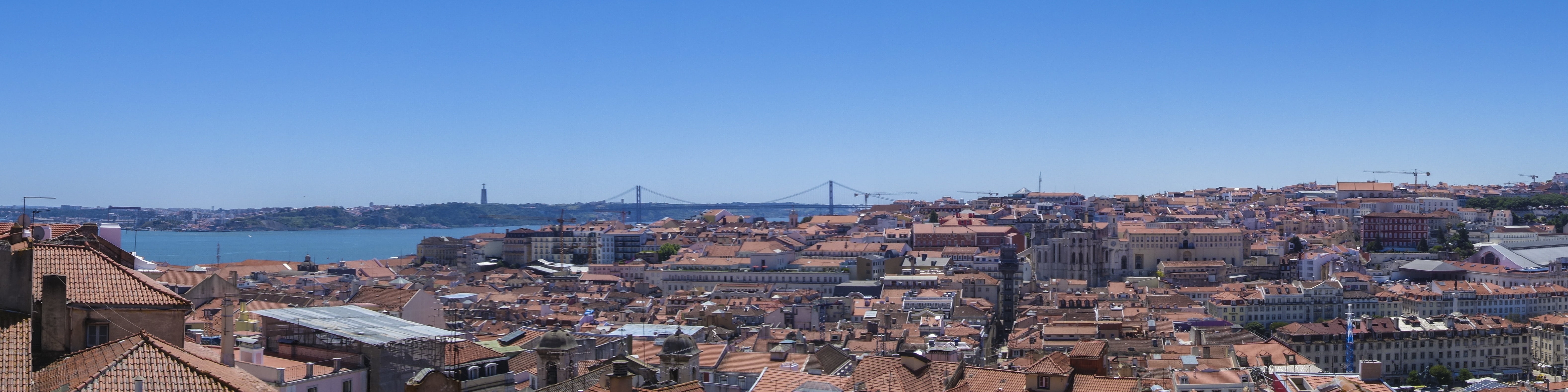 outdoors, travel destinations, residential district, sea, blue, lisbon, city, environment, europe, clear sky, building, house, holidays, good weather, apartment, HD Wallpaper