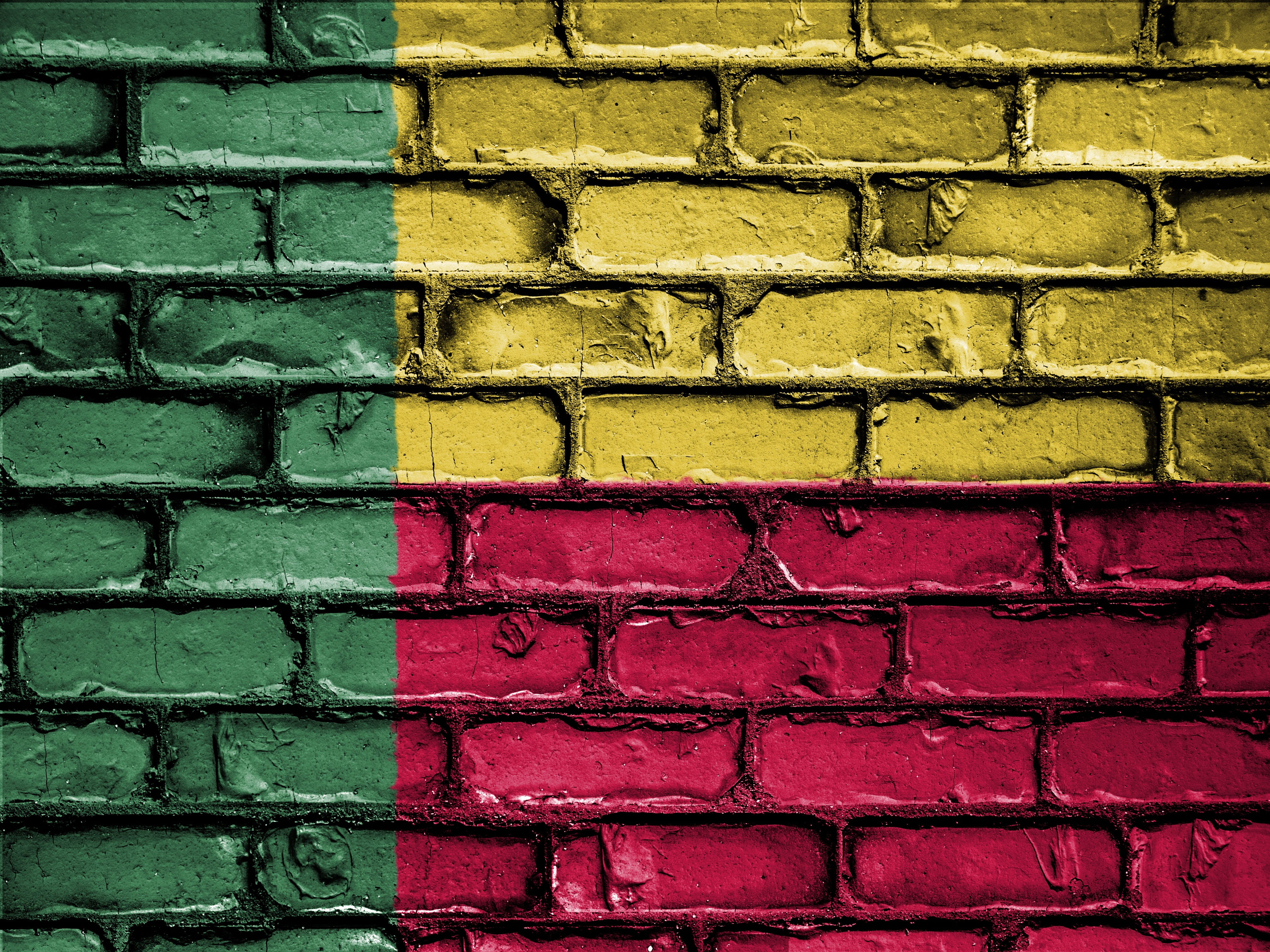 art and craft, bricks, brick, banner, emblem, wall - building feature, nation, backgrounds, pattern, outdoors, national, day, architecture, yellow, wall, HD Wallpaper