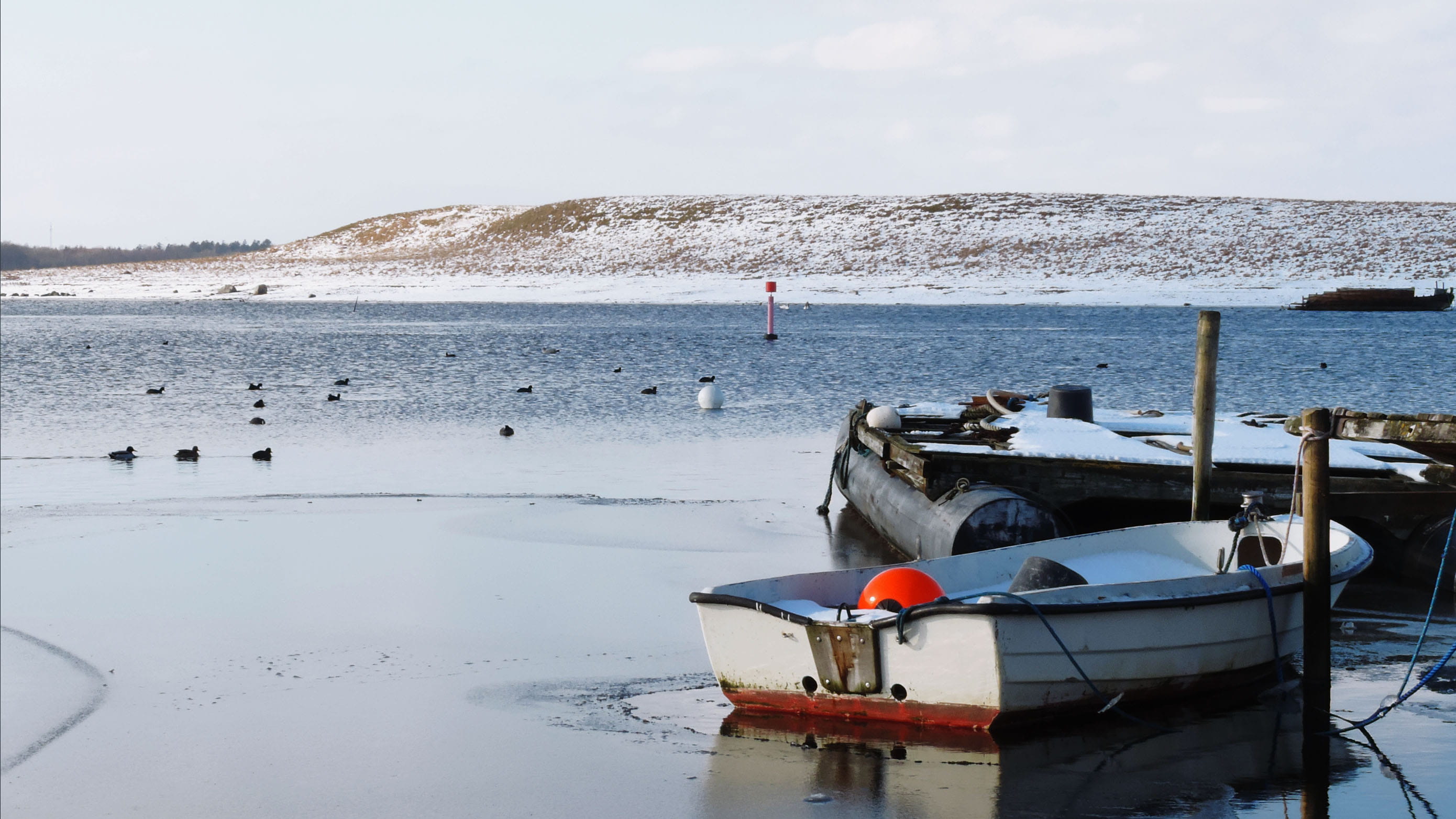 scenics - nature, tranquility, denmark, water, roskilde fjord, beach details, nature, nautical vessel, beach landscape, buoy, sea, outdoors, mode of transportation, HD Wallpaper