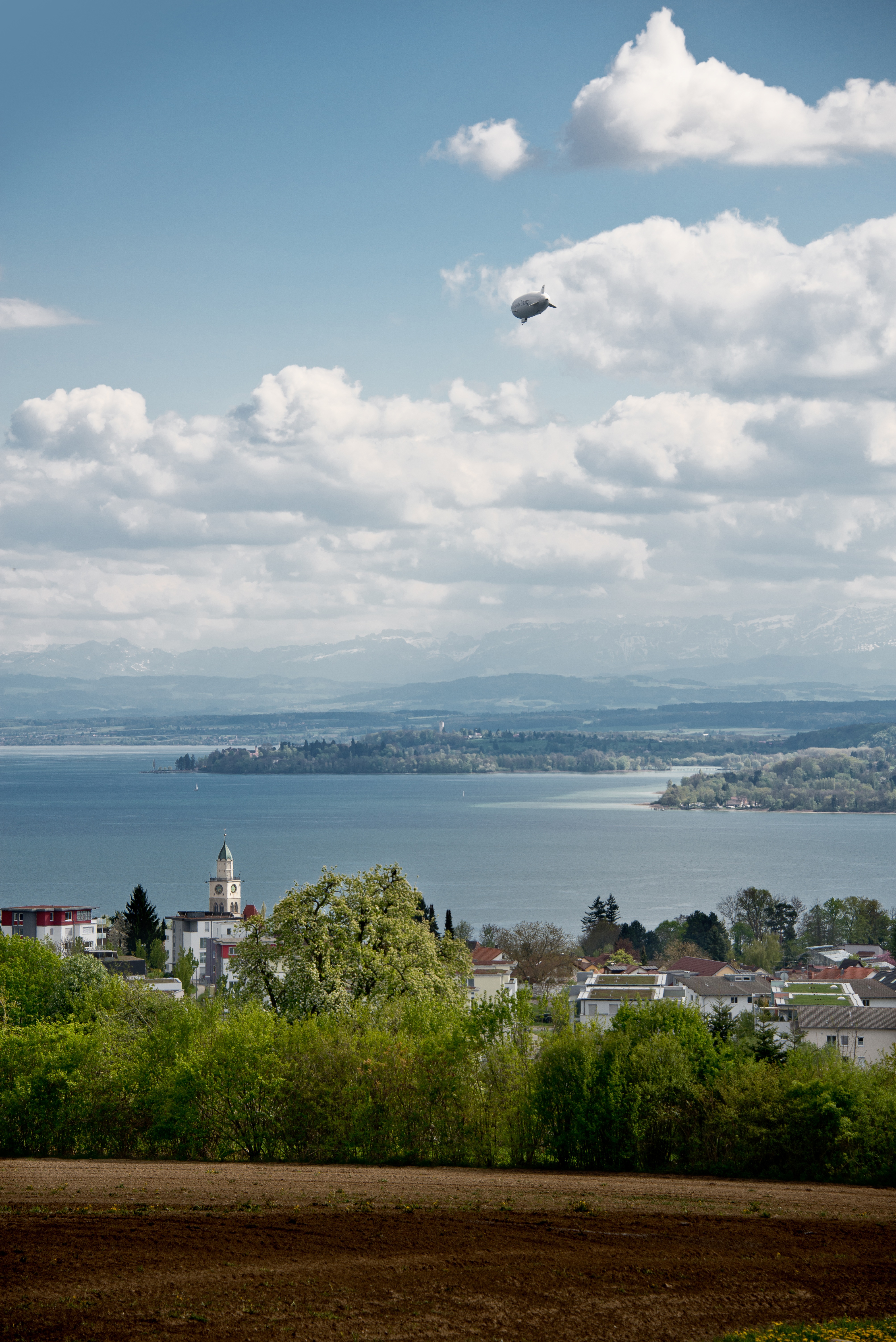 outdoors, überlingen, architecture, land, building exterior, zeppelin, tree, beauty in nature, mainau, tranquil scene, lake constance, sea, tranquility, Phone HD Wallpaper