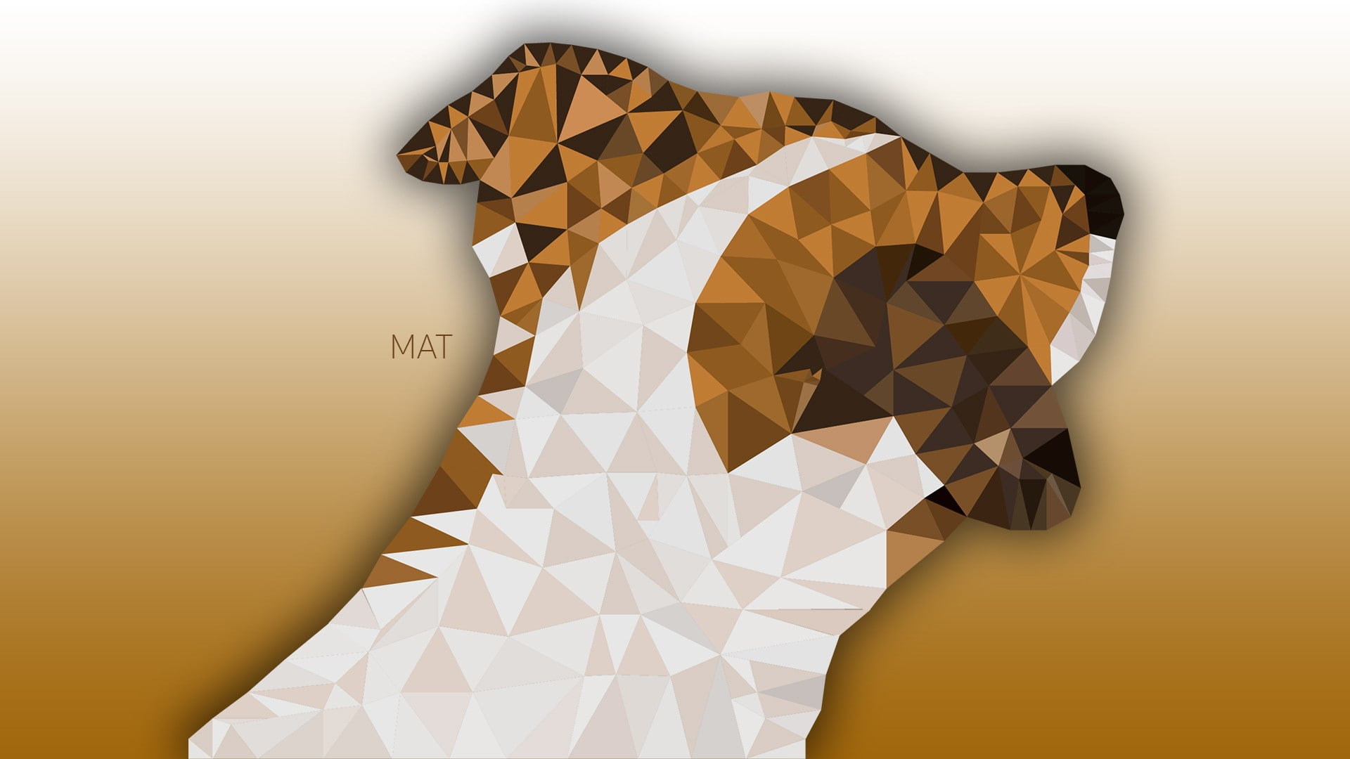 1080P, poly, low poly, low, dog, animals, HD Wallpaper
