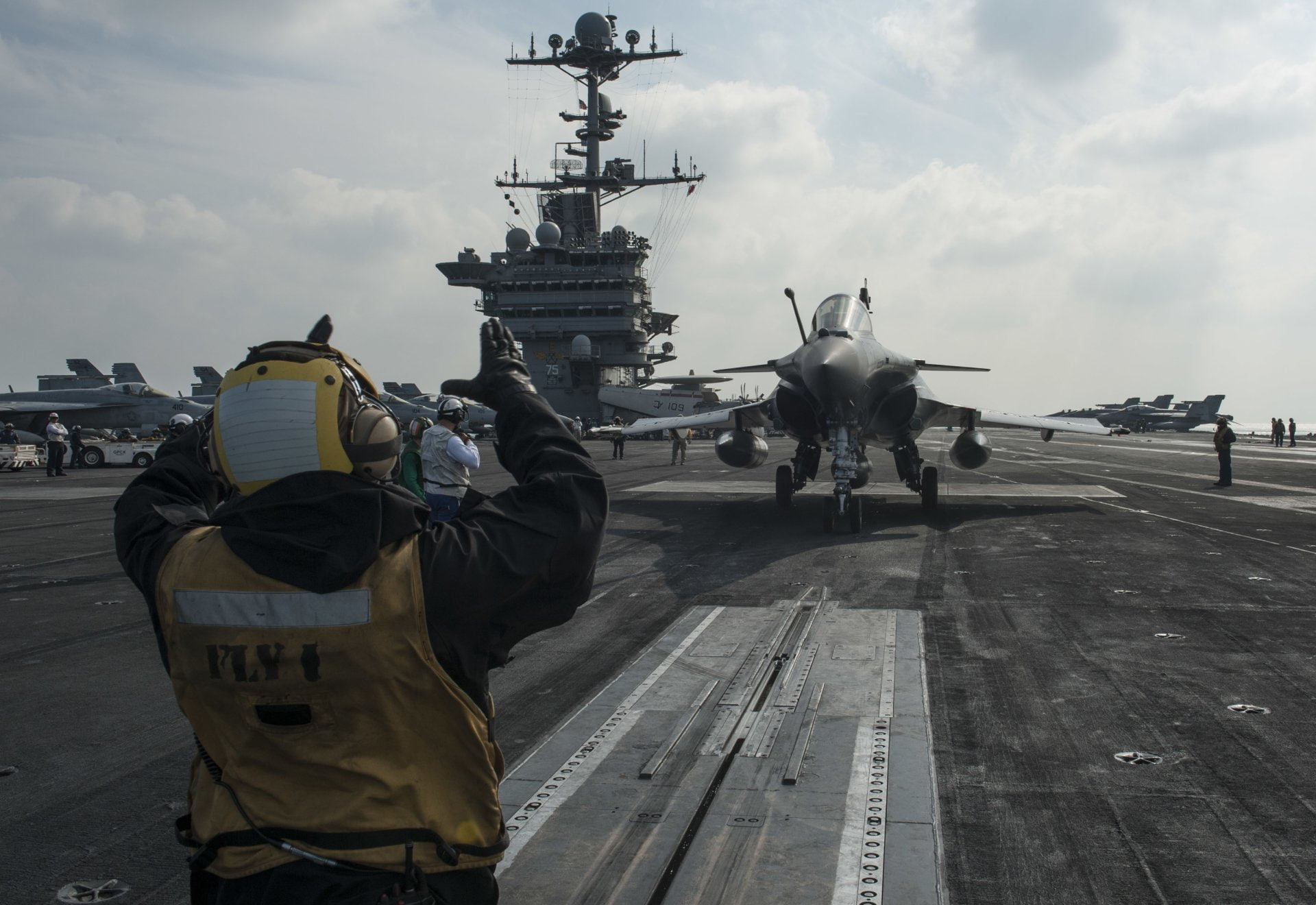 Dassault Rafale, Warships, Aircraft Carrier, 1080P, Warship, USS Harry S. Truman (CVN-75), HD Wallpaper