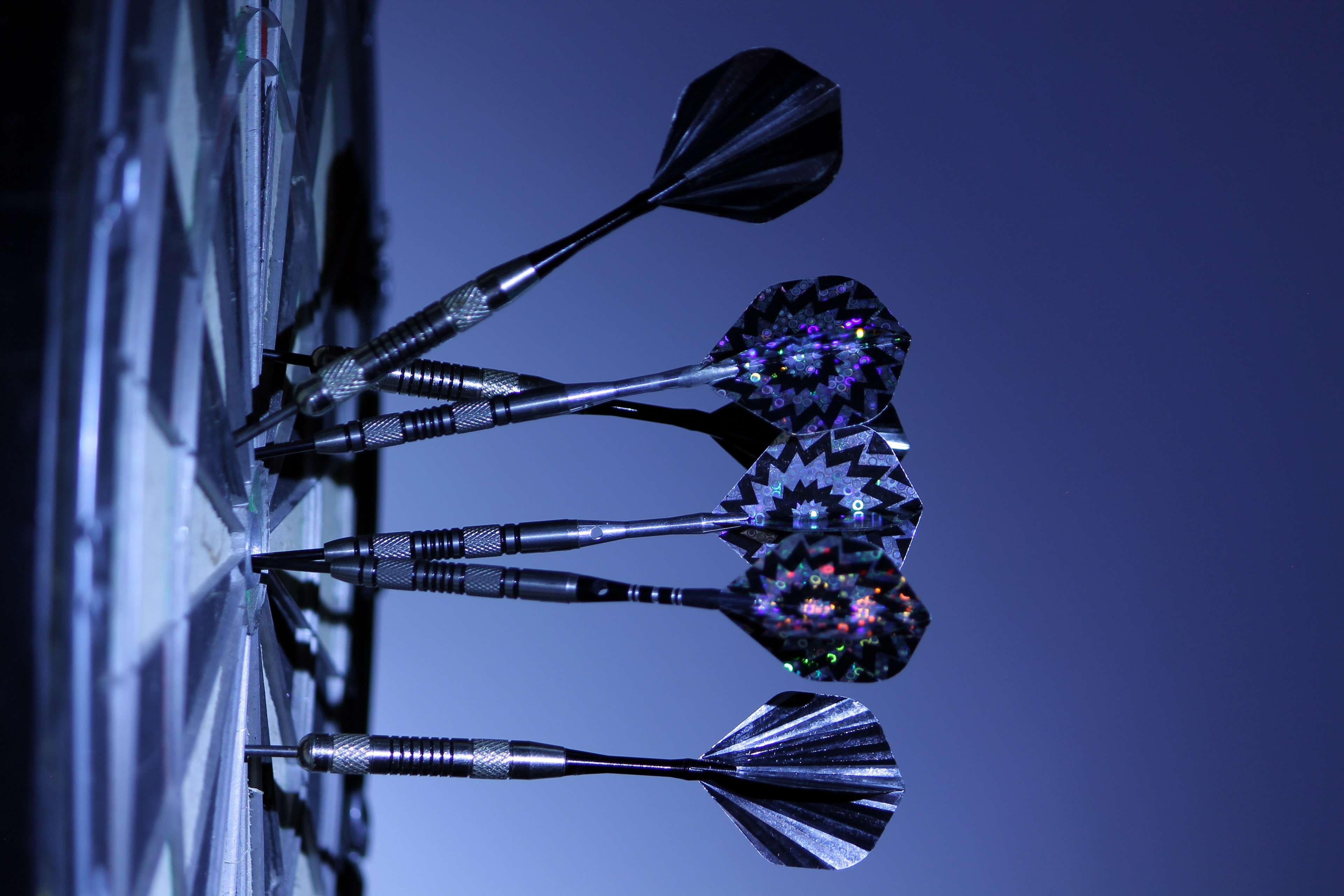 4K, sport, nature, game, close-up, colored background, blue, beauty in nature, dartboard, sky, illuminated, darts, target, outdoors, adult, blue background, HD Wallpaper