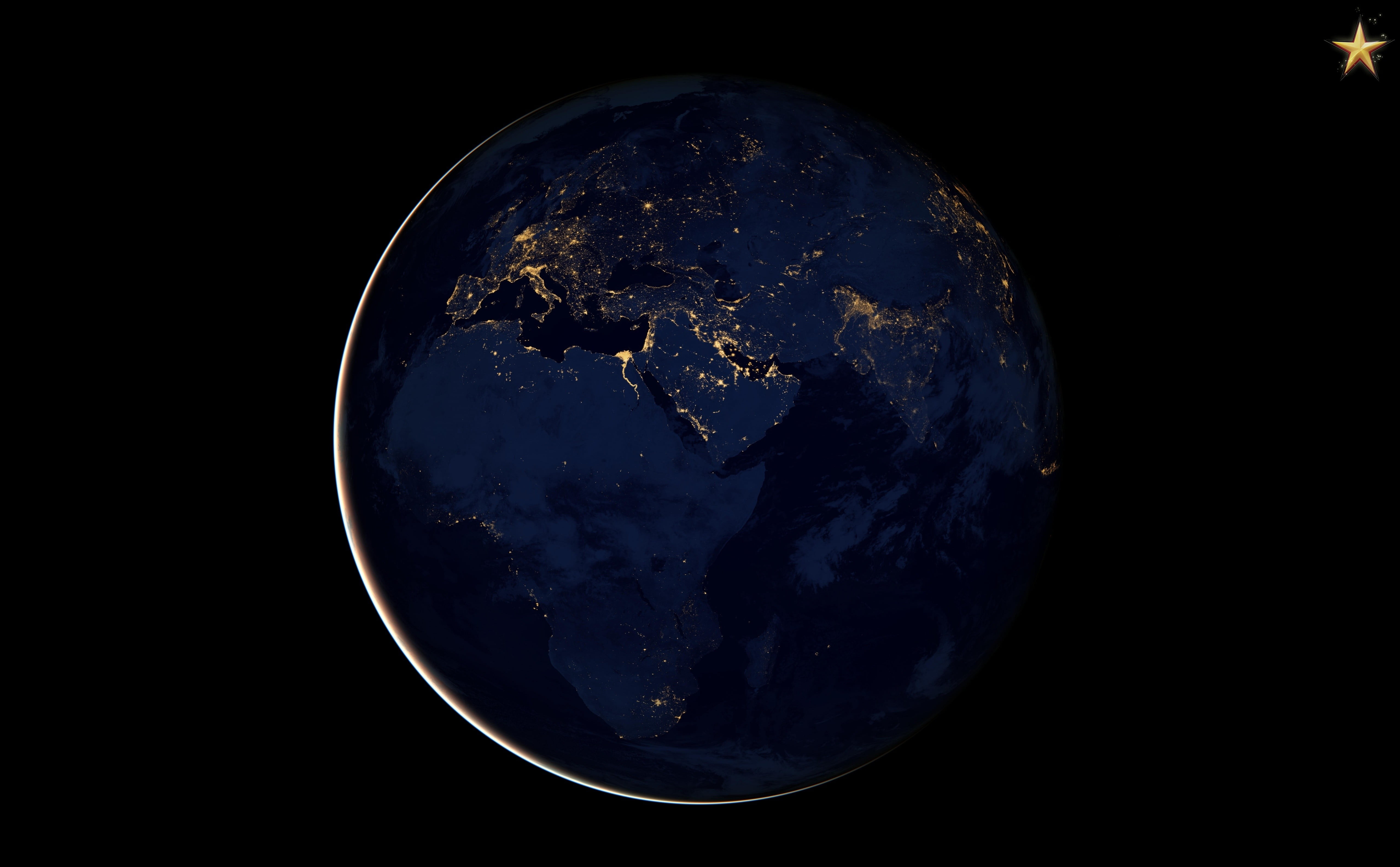 Earth, black background, no people, space, plate, satellite view, 5K, night, globe - man made object, studio shot, render, illuminated, map, physical geography, HD Wallpaper