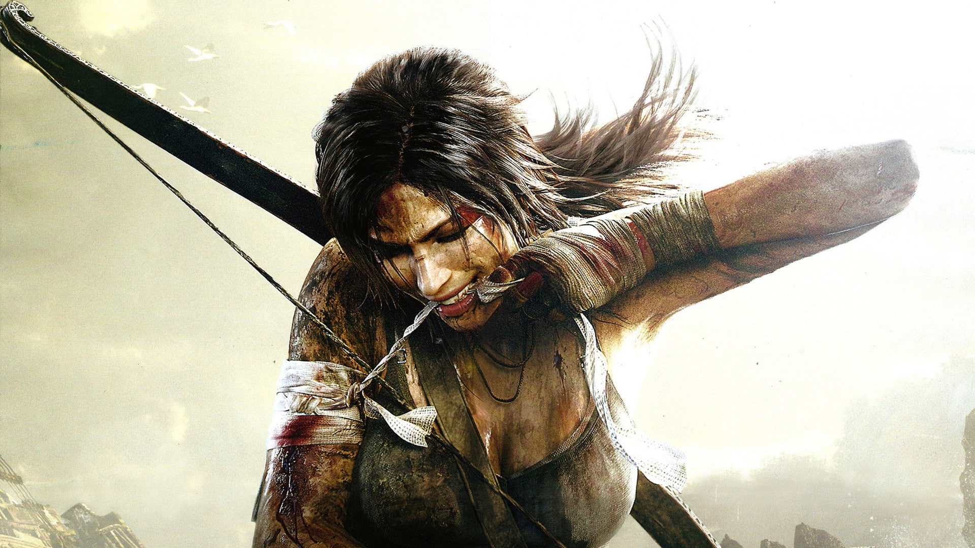 archery, lara, raider, video, Video Games, tomb, archers, Tomb Raider, art, 1080P, hd, croft, games, x, HD Wallpaper