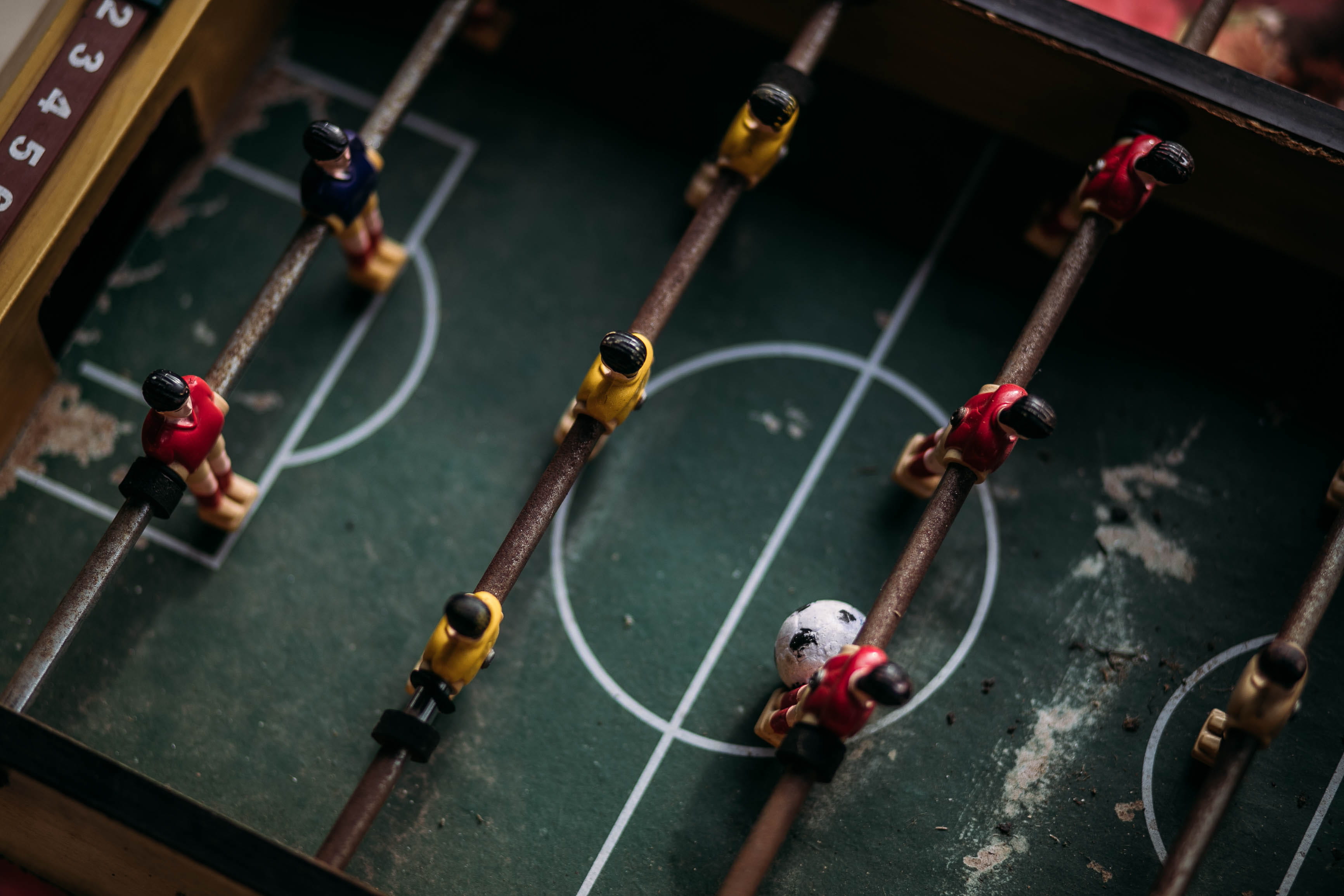 sport, ball, city, sports equipment, outdoors, high angle view, 2K, representation, cooperation, top, soccer, metal, table, entertainment, photography, HD Wallpaper